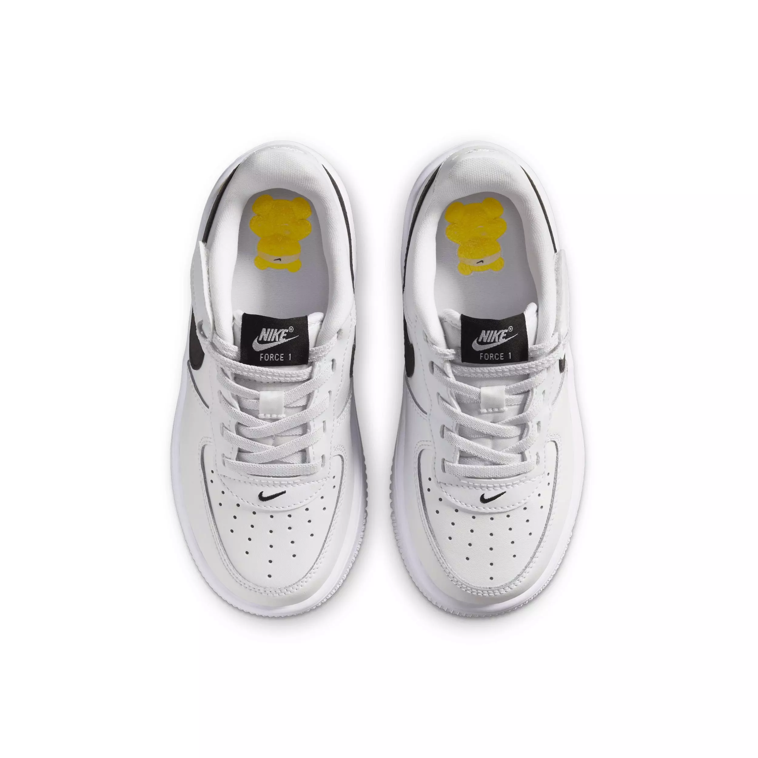 Nike Force 1 Low EasyOn "White/Black/Yellow" Preschool Boys' Shoe - WHITE/BLACK/YELLOW