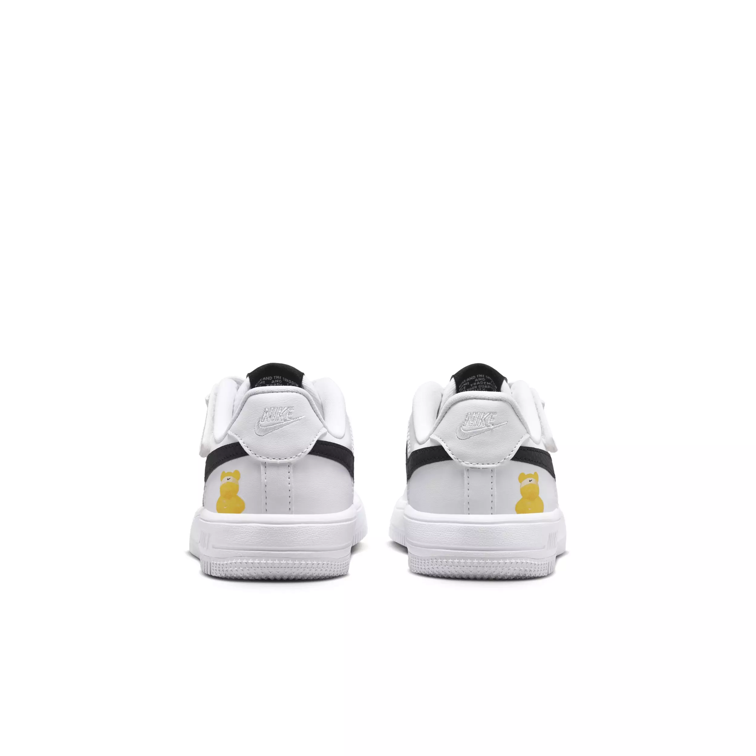 Nike Force 1 Low EasyOn "White/Black/Yellow" Preschool Boys' Shoe - WHITE/BLACK/YELLOW