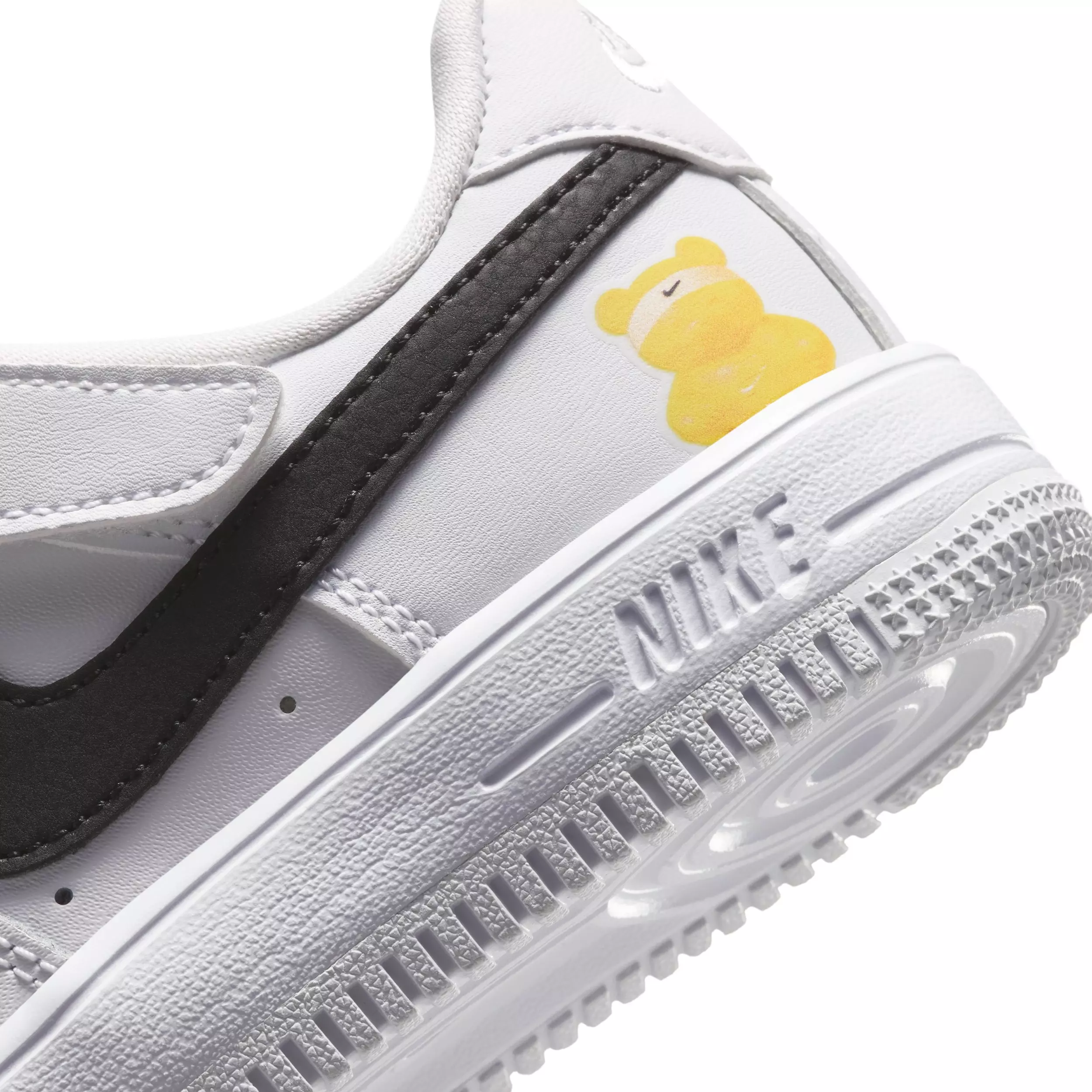 Nike Force 1 Low EasyOn "White/Black/Yellow" Preschool Boys' Shoe - WHITE/BLACK/YELLOW