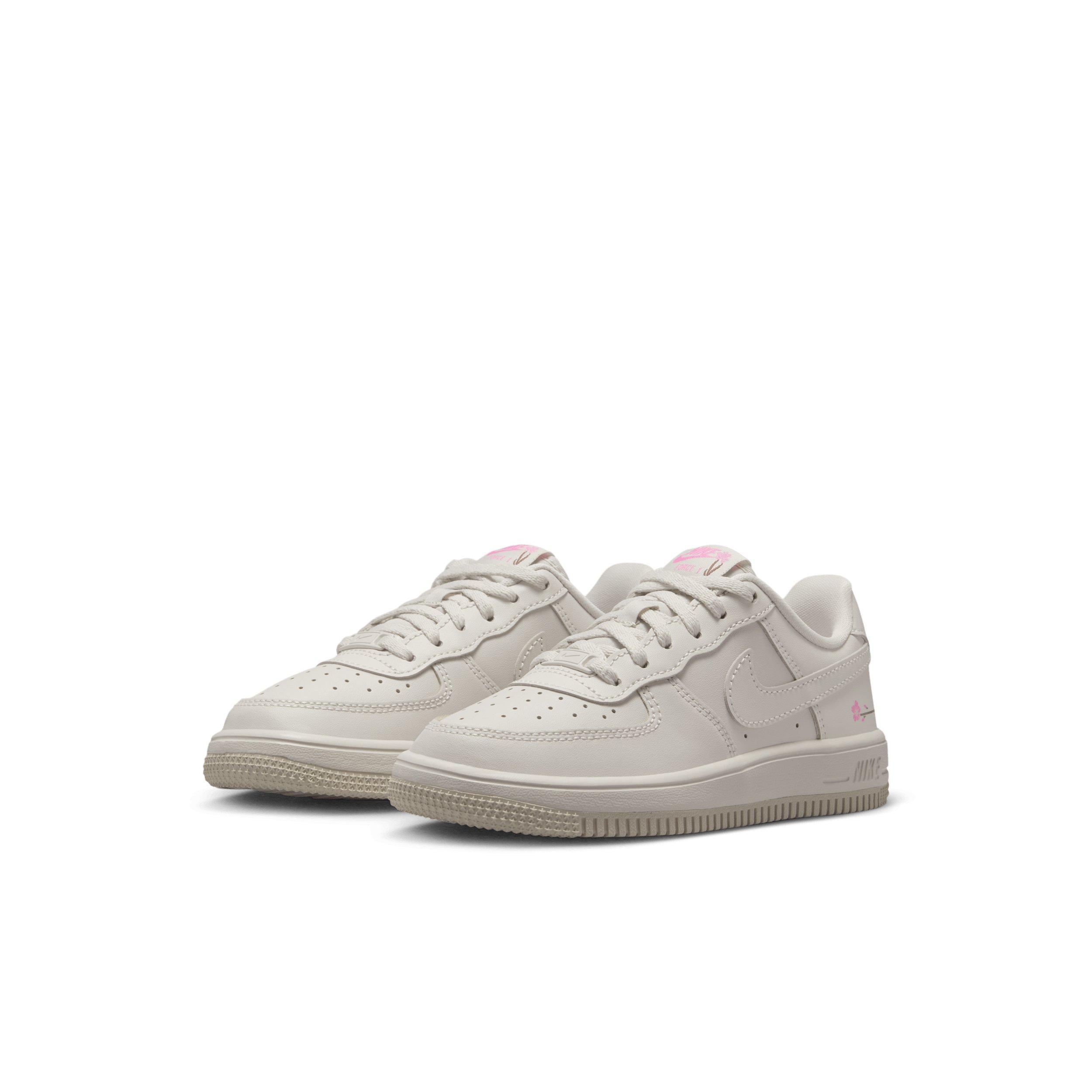 Nike Force 1 Low "Light Bone/Playful Pink/Fauna Brown/Light Bone" Preschool Girls' Shoe - LT BONE/PINK/BROWN/LT BONE Thumbnail View 3
