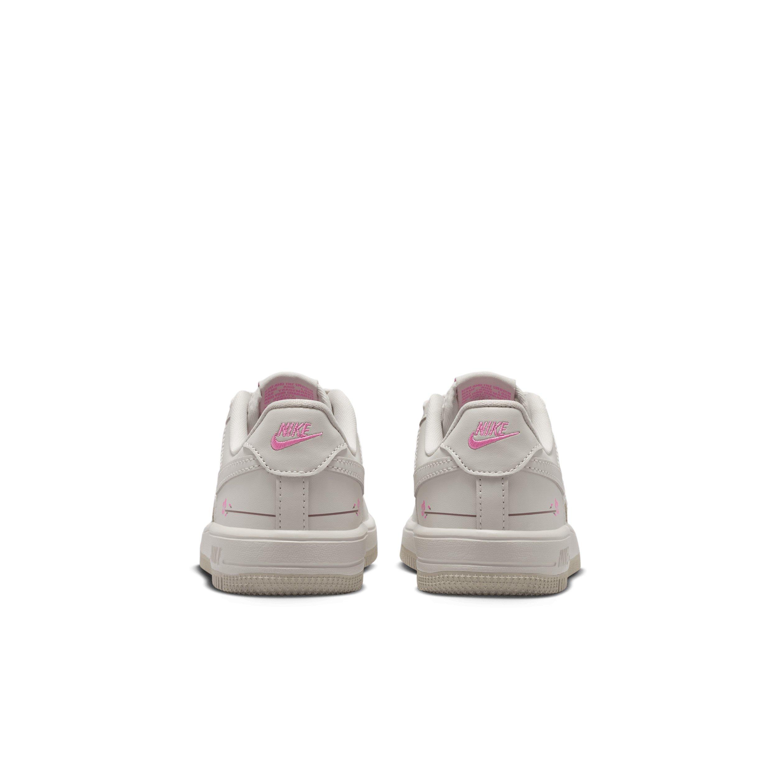 Nike Force 1 Low "Light Bone/Playful Pink/Fauna Brown/Light Bone" Preschool Girls' Shoe - LT BONE/PINK/BROWN/LT BONE Thumbnail View 5