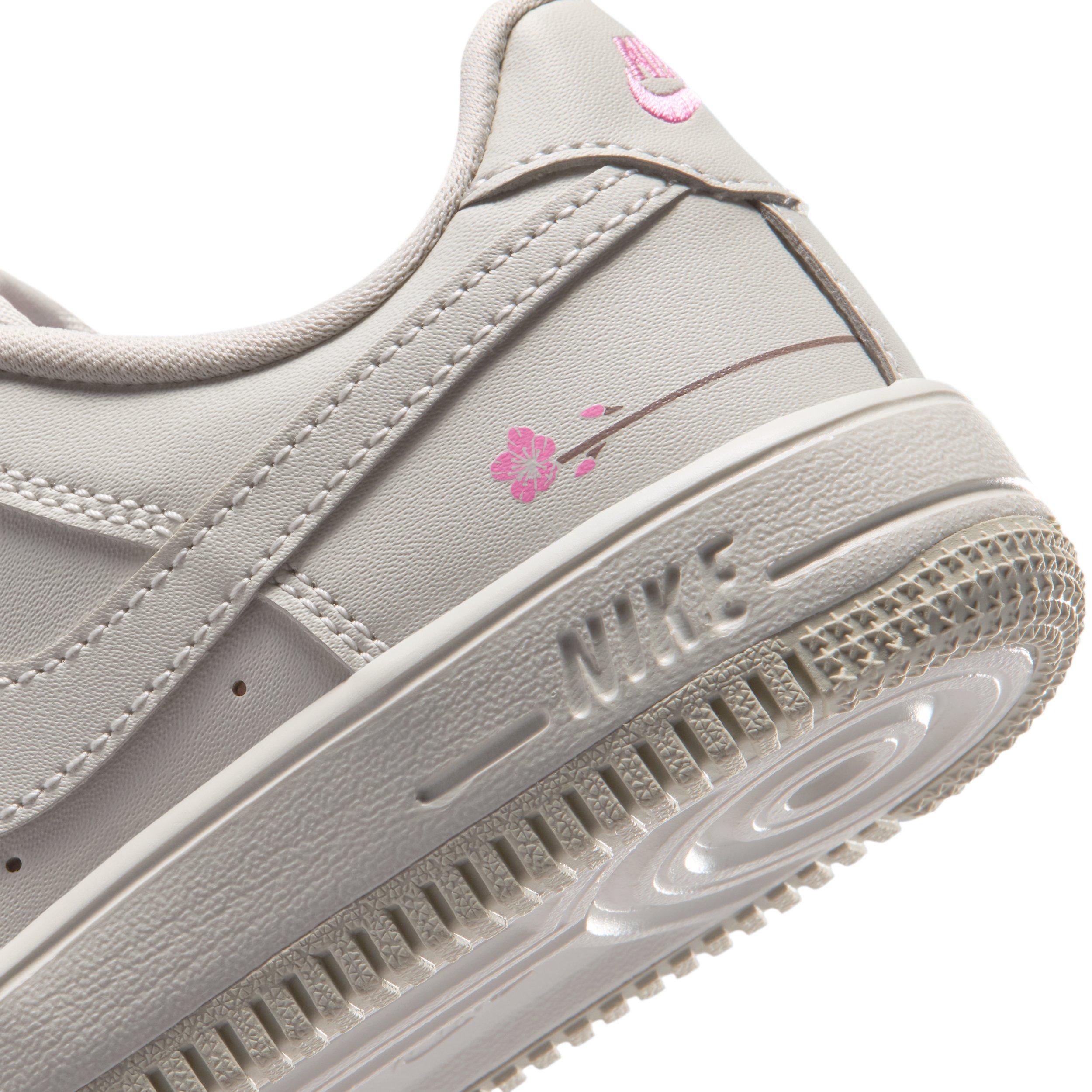 Nike Force 1 Low "Light Bone/Playful Pink/Fauna Brown/Light Bone" Preschool Girls' Shoe - LT BONE/PINK/BROWN/LT BONE Thumbnail View 8