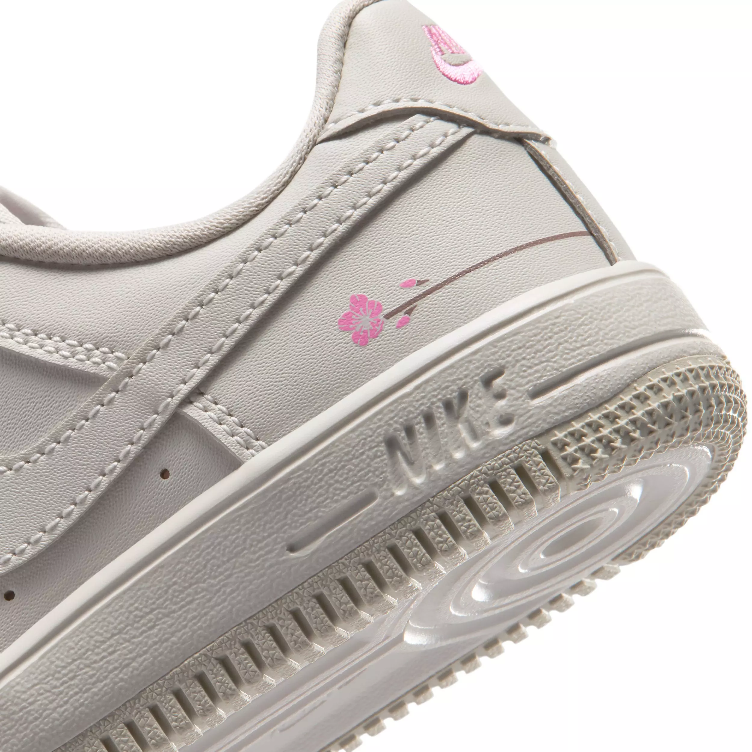 Nike Force 1 Low "Light Bone/Playful Pink/Fauna Brown/Light Bone" Preschool Girls' Shoe - LT BONE/PINK/BROWN/LT BONE