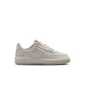 Nike Force 1 Low "Light Bone/Playful Pink/Fauna Brown/Light Bone" Preschool Girls' Shoe
