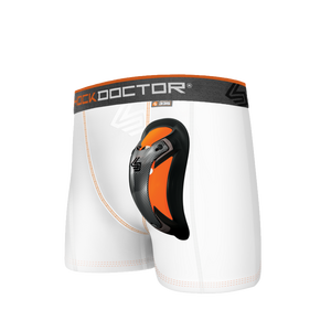Shock Doctor Men's Ultra Pro Boxer Compression Short w/Ultra Cup - WHITE