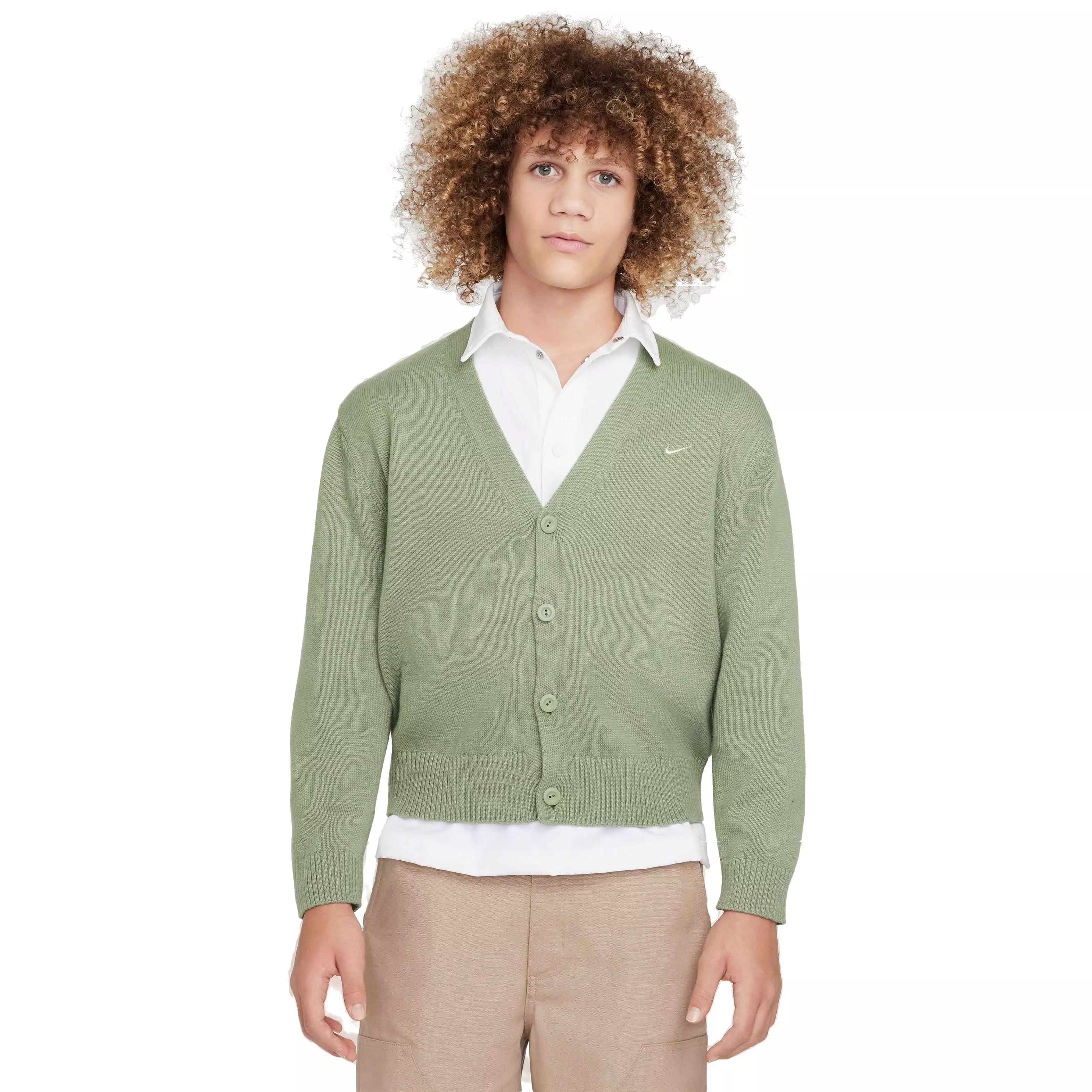 Nike Big Kids' Sportswear Metro Ground Cardigan - GREEN