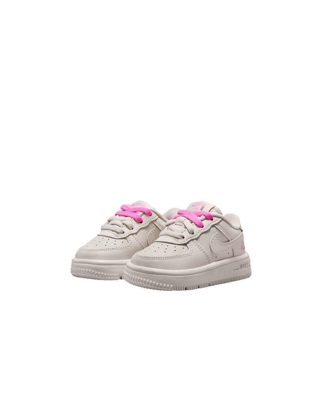 Nike Force 1 Low "Light Bone/Playful Pink/Fauna Brown/Light Bone" Infant Girls' Shoe - LT BONE/PINK/BROWN/LT BONE Thumbnail View 3