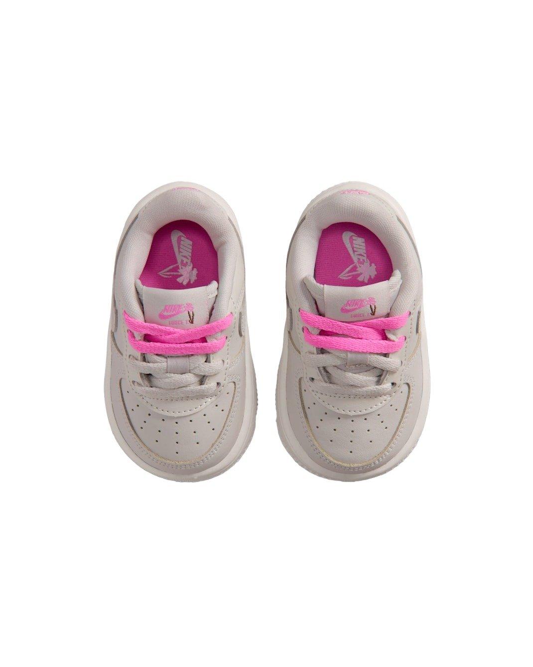 Nike Force 1 Low "Light Bone/Playful Pink/Fauna Brown/Light Bone" Infant Girls' Shoe - LT BONE/PINK/BROWN/LT BONE Thumbnail View 4