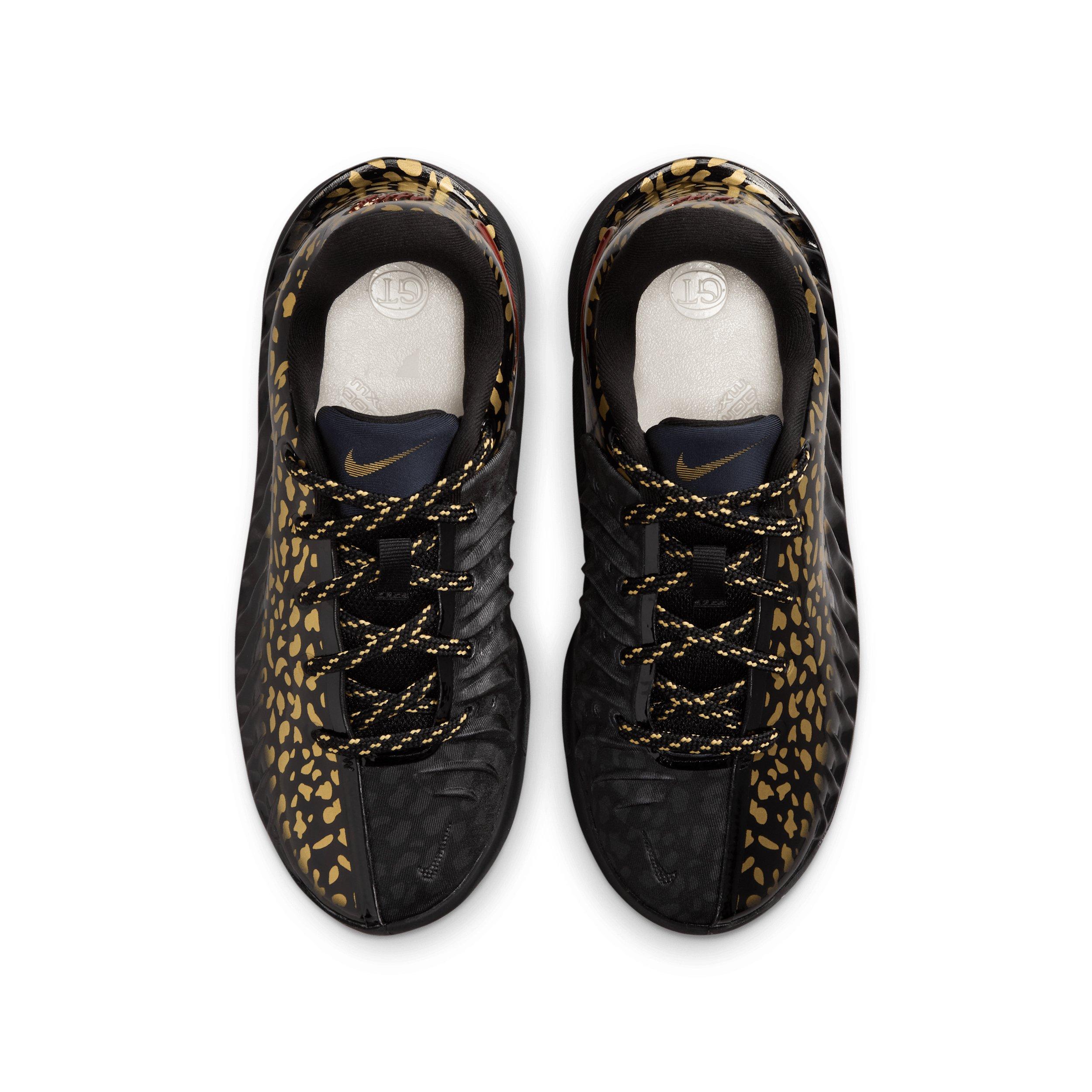 Nike G.T. Cut 4 "Metallic Gold" Grade School Kids' Basketball Shoe - BLACK/METALLIC GOLD/BRIGHT CRIMSON Thumbnail View 8