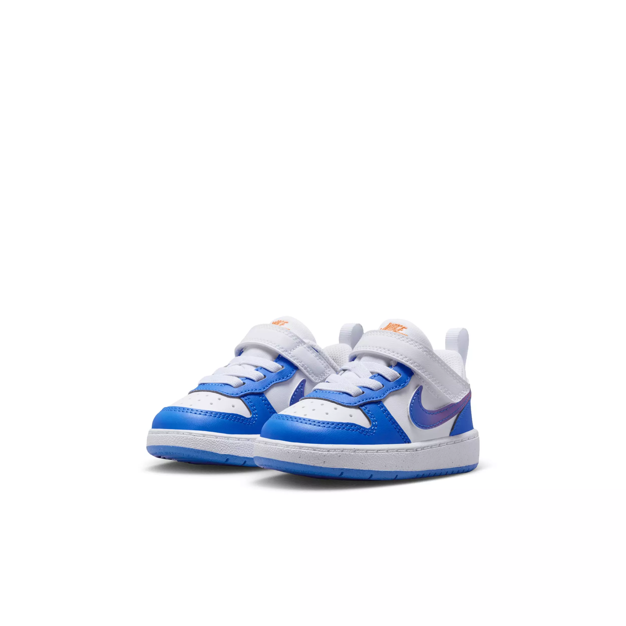 Nike Court Borough Low "White/Bright Violet/Turf Orange/Blue Crystal" Infant Boys' Shoe - WHITE/VIOLET/ORANGE/BLUE