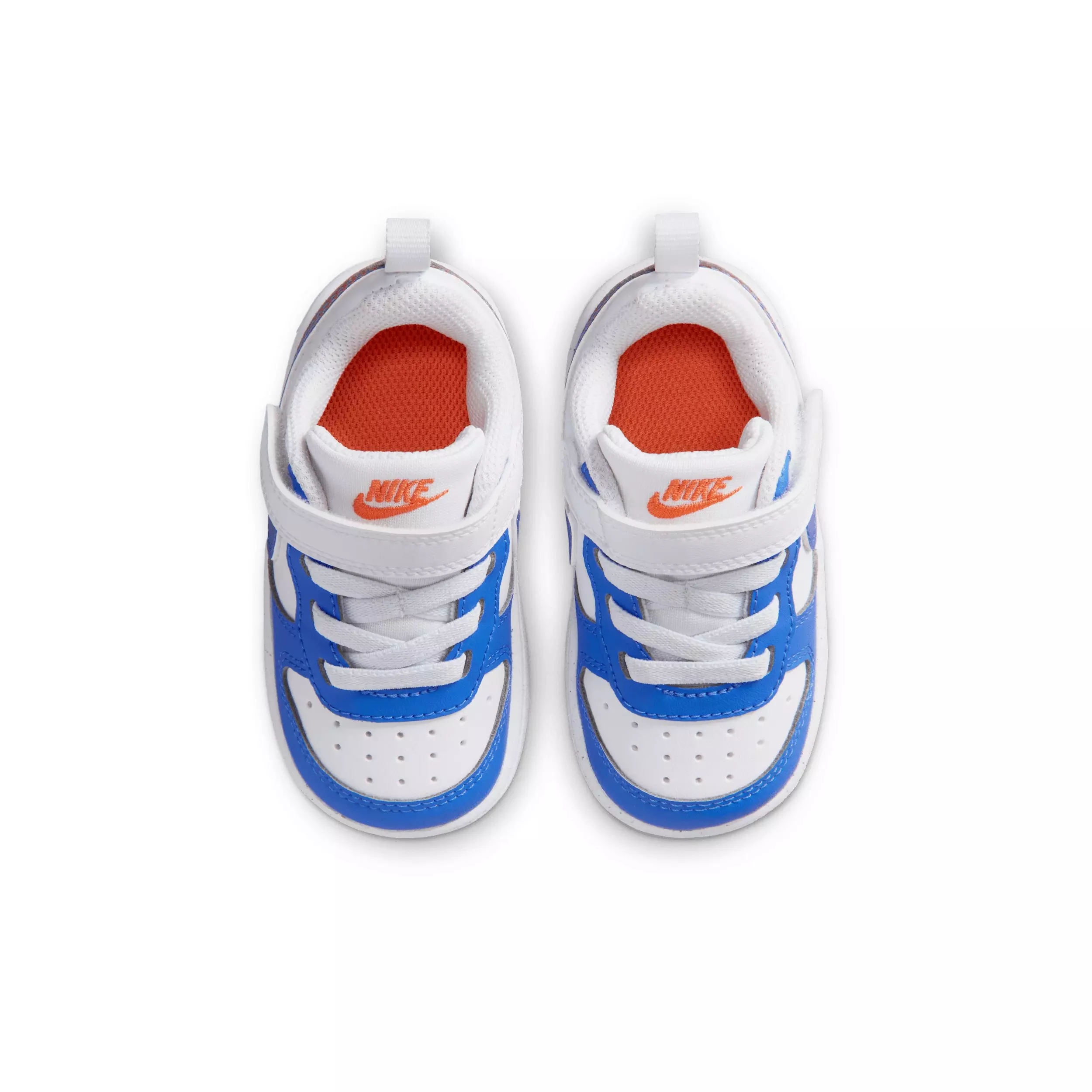 Nike Court Borough Low "White/Bright Violet/Turf Orange/Blue Crystal" Infant Boys' Shoe - WHITE/VIOLET/ORANGE/BLUE