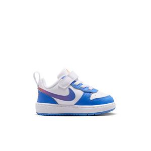 Nike Court Borough Low "White/Bright Violet/Turf Orange/Blue Crystal" Infant Boys' Shoe