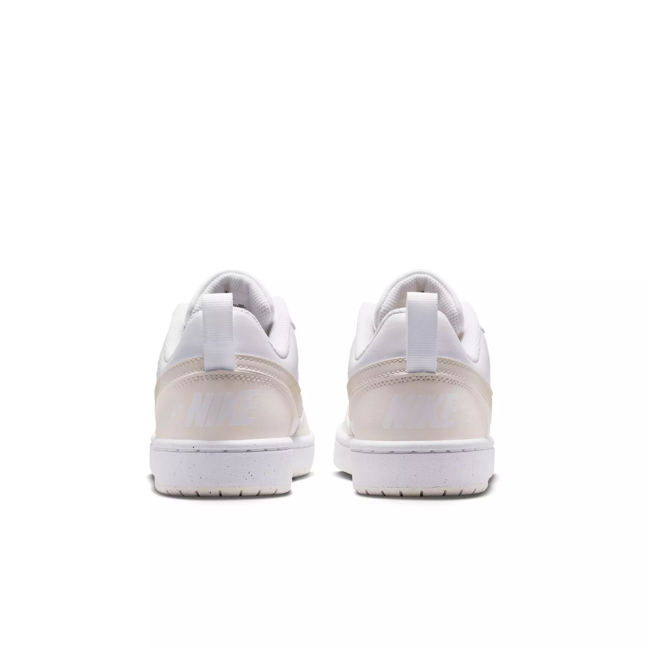 Nike Court Borough Low "White/Chalk/White/Shimmer" Grade School Girls' Shoe - WHITE/CHALK/WHITE/SHIMMER