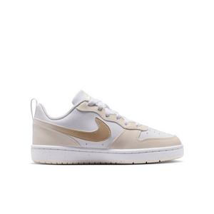 Nike Court Borough Low "White/Chalk/White/Shimmer" Grade School Girls' Shoe