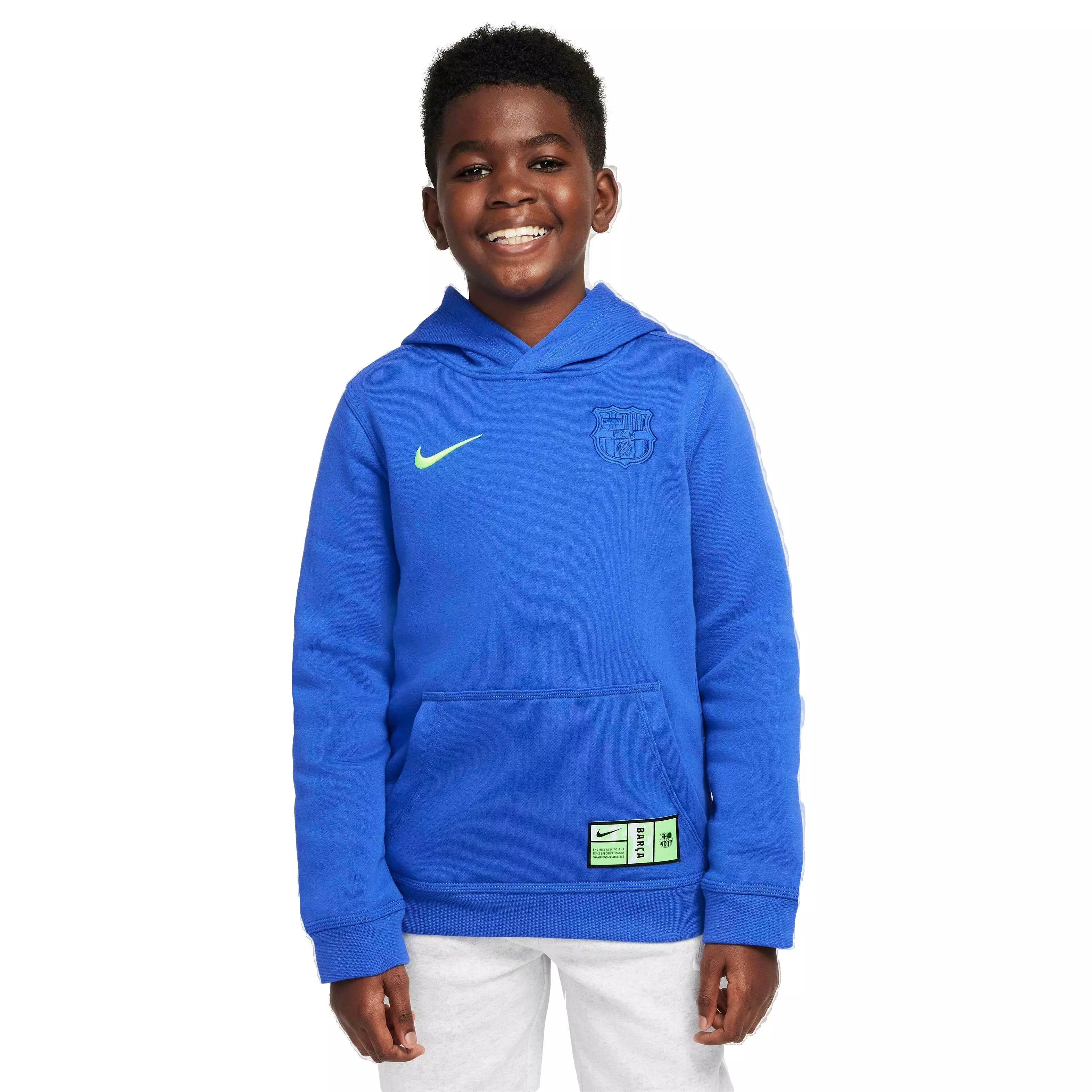 Nike Big Boys' F.C. Barcelona Club Third Soccer Pullover Hoodie -Royal - ROYAL