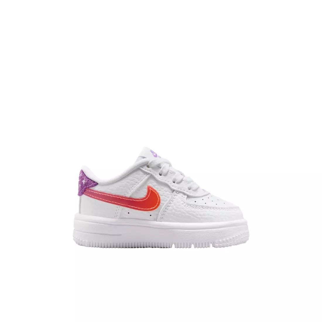 Nike Force 1 Low "White/Turf Orange/Bright Violet" Infant Girls' Shoe - WHITE/ORANGE/VIOLET