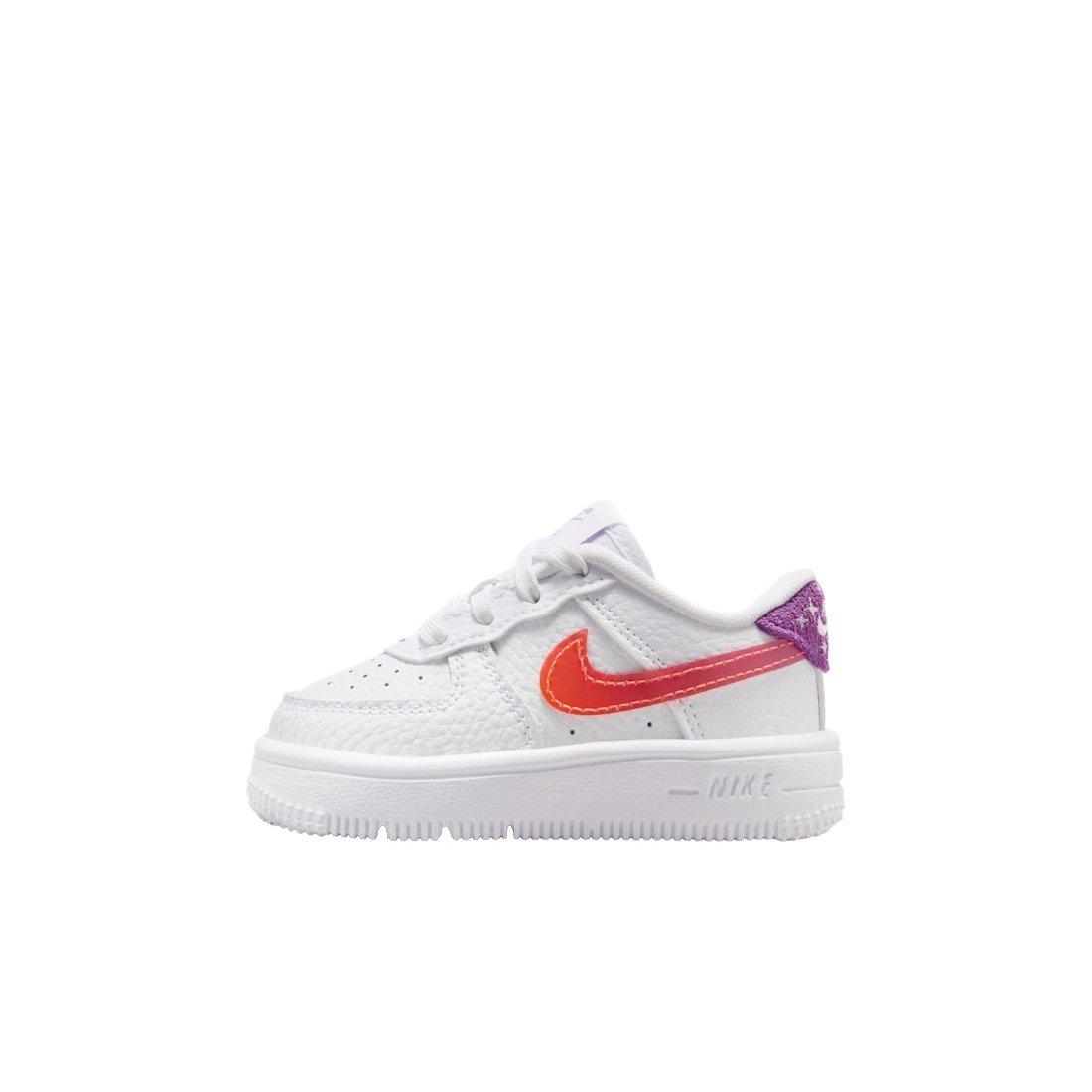 Nike Force 1 Low Infant Girls' "White/Turf Orange/Bright Violet" Shoe