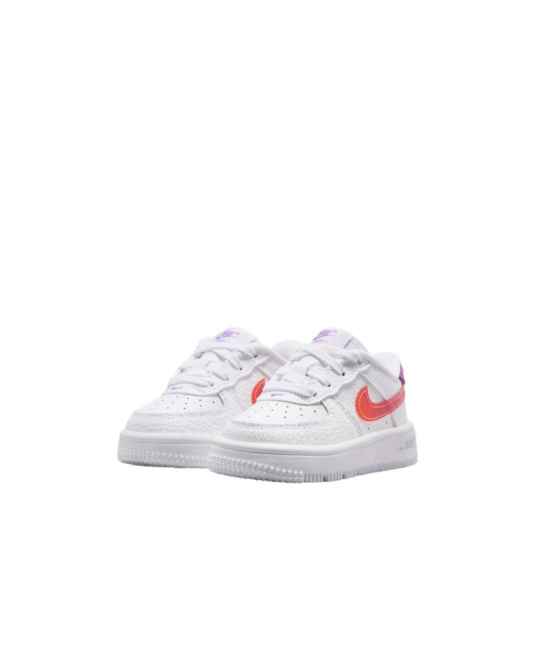 Nike Force 1 Low "White/Turf Orange/Bright Violet" Infant Girls' Shoe - WHITE/ORANGE/VIOLET Thumbnail View 3