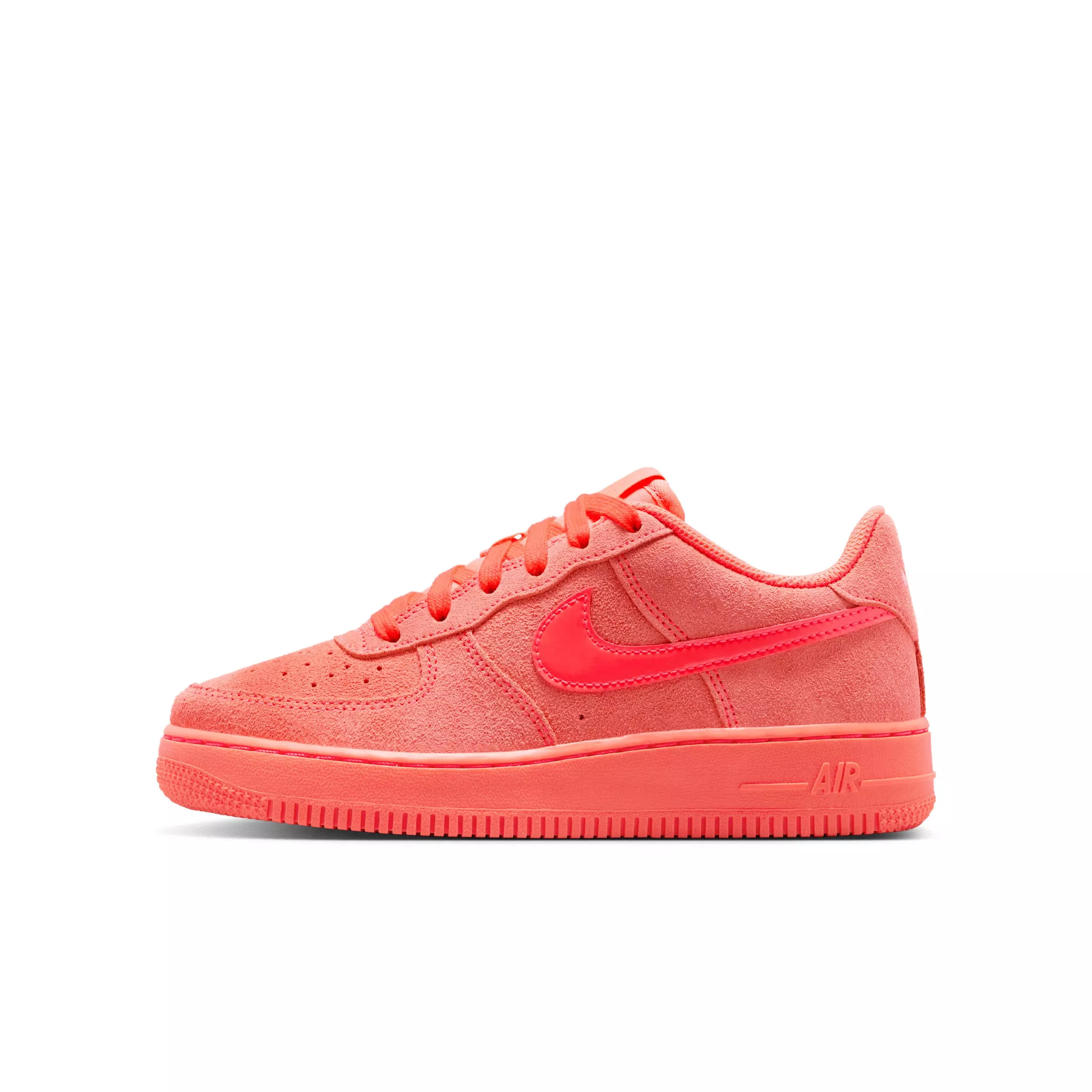 Nike Air Force 1 Suede "Hot Lava/Hot Lava/Hot Lava" Grade School Girls' Shoe - LAVA/LAVA/LAVA
