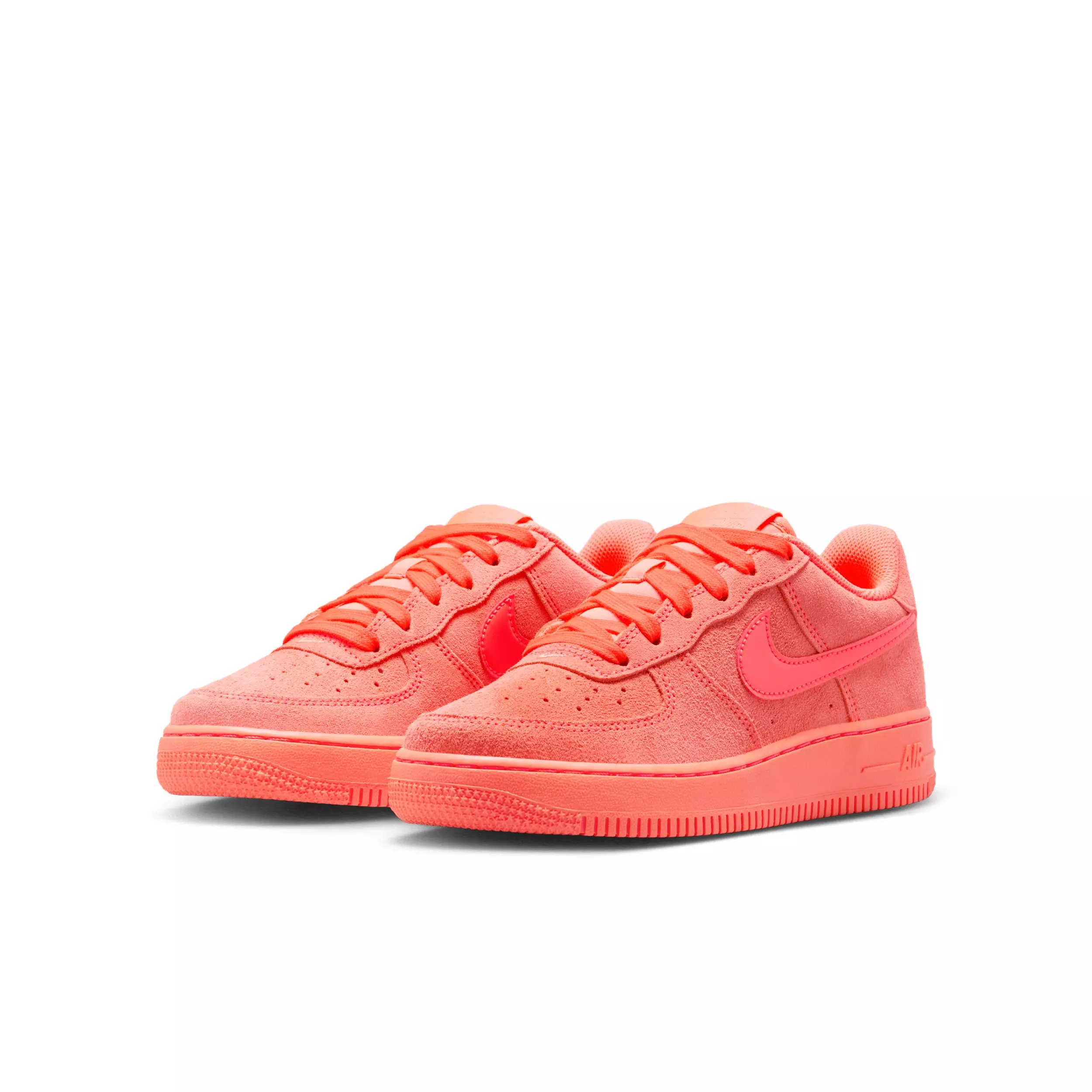 Nike Air Force 1 Suede "Hot Lava/Hot Lava/Hot Lava" Grade School Girls' Shoe - LAVA/LAVA/LAVA