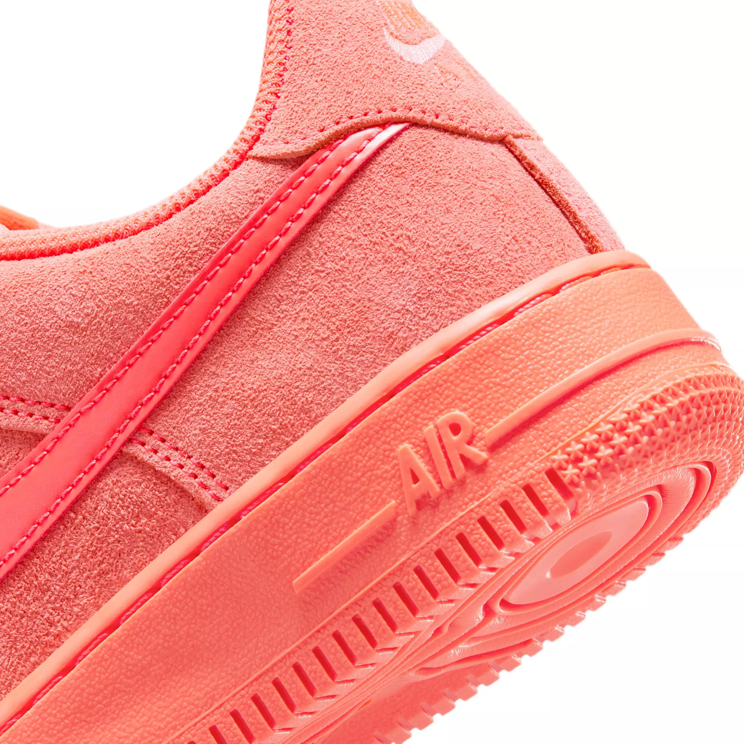 Nike Air Force 1 Suede "Hot Lava/Hot Lava/Hot Lava" Grade School Girls' Shoe - LAVA/LAVA/LAVA