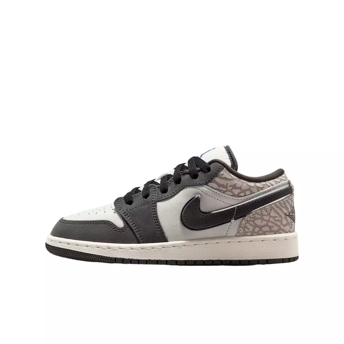 Jordan 1 Low SE "Sail/Deep Pewter/Gamma Grey/Game Royal" Grade School Boys' Shoe - SAIL/PEWTER/GREY/ROYAL