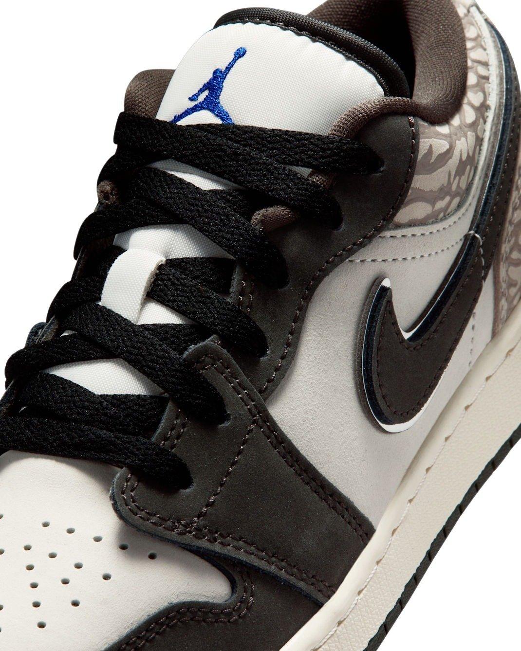 Jordan 1 Low SE "Sail/Deep Pewter/Gamma Grey/Game Royal" Grade School Boys' Shoe - SAIL/PEWTER/GREY/ROYAL Thumbnail View 7