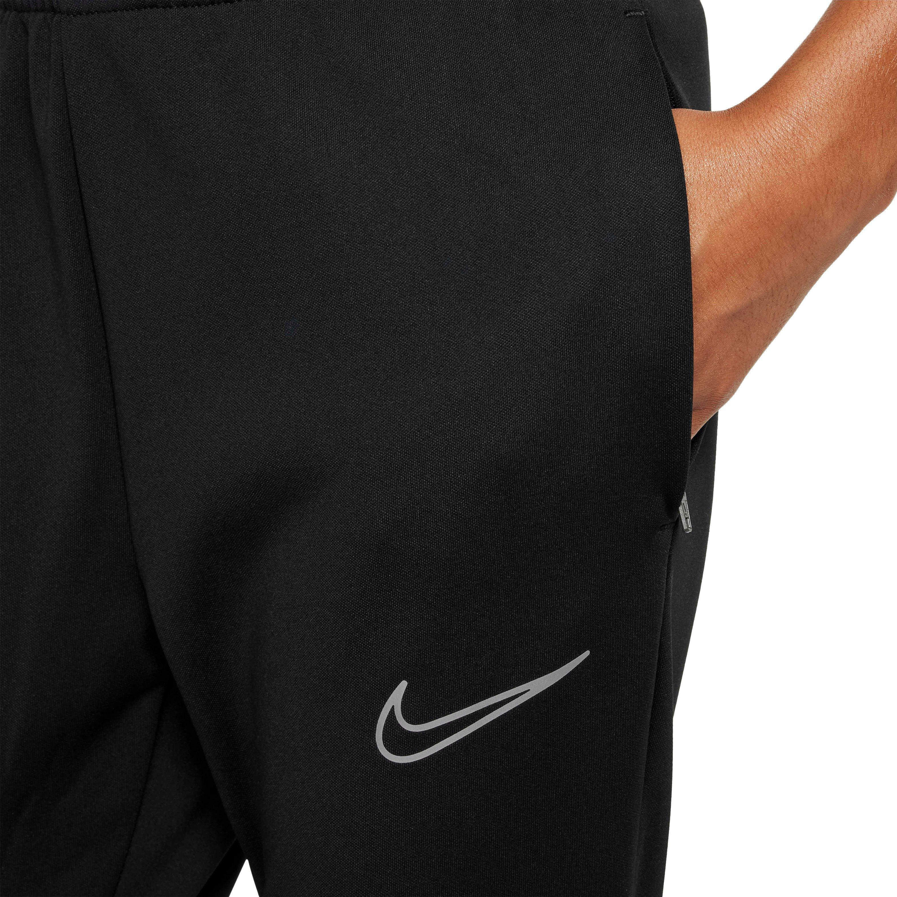 Nike Big Kids' Therma-FIT Academy Soccer Pants - BLACK/GREEN Thumbnail View 4