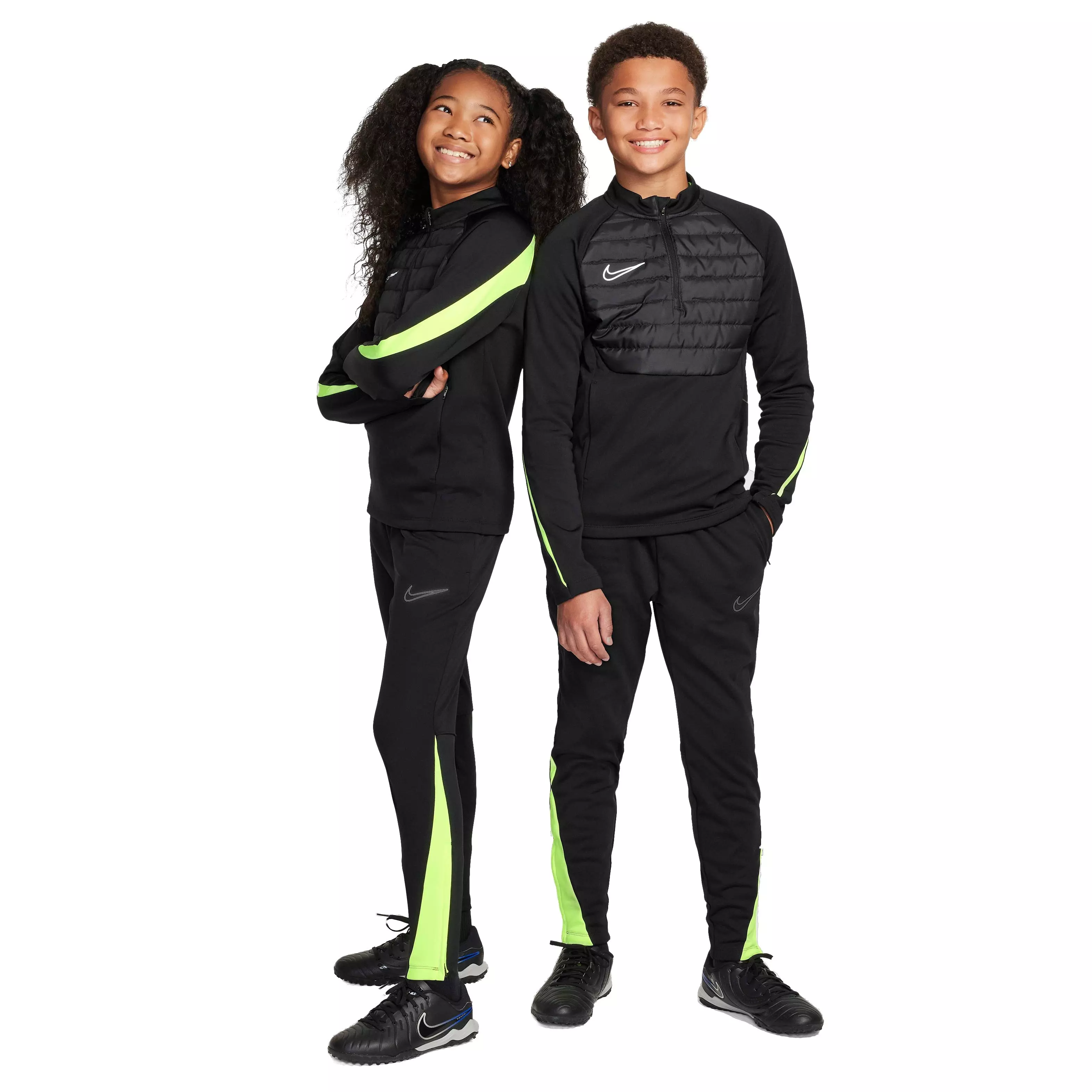 Nike Big Kids' Therma-FIT Academy Soccer Pants - BLACK/GREEN