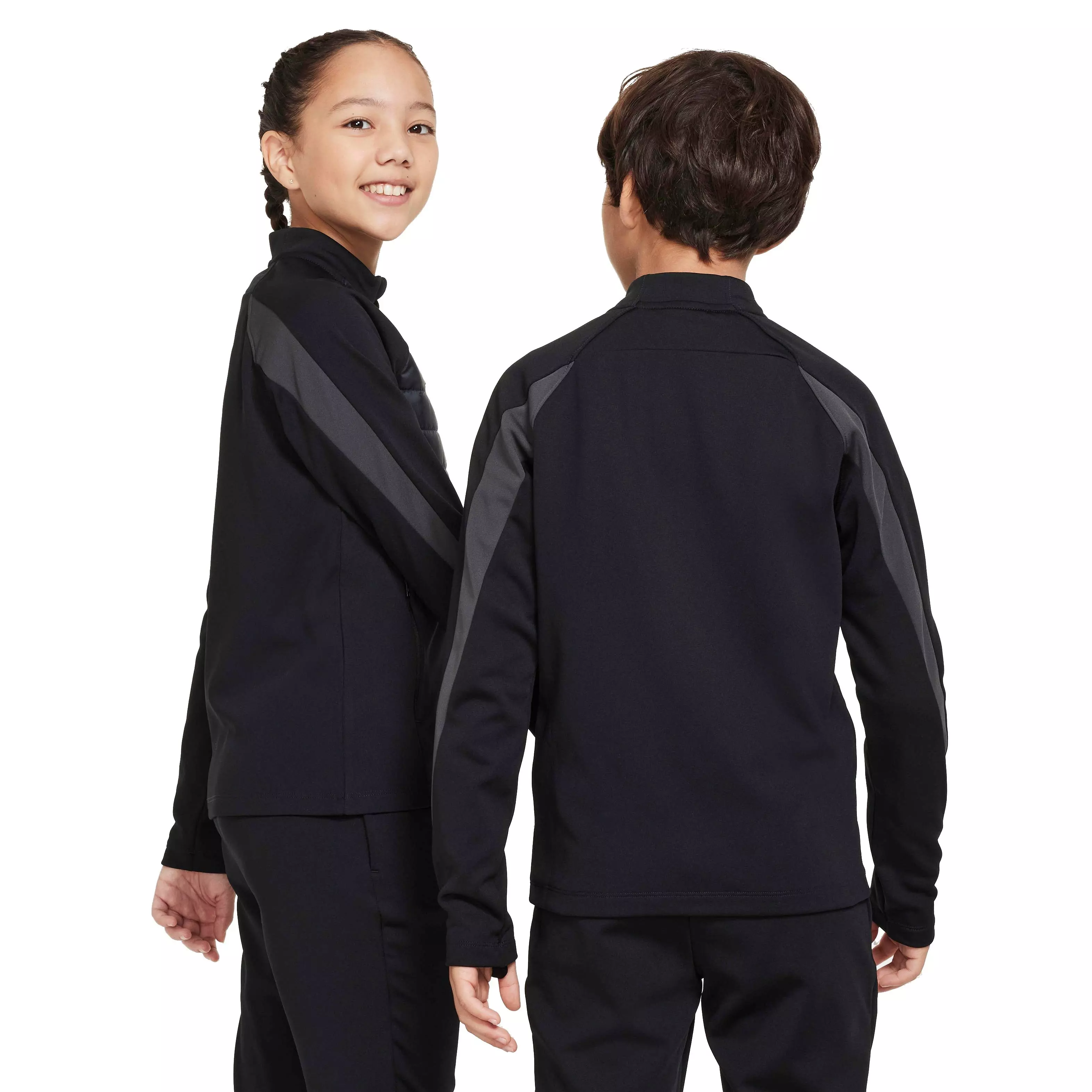 Nike Big Kids' Therma-FIT Academy Soccer Drill Top - BLACK
