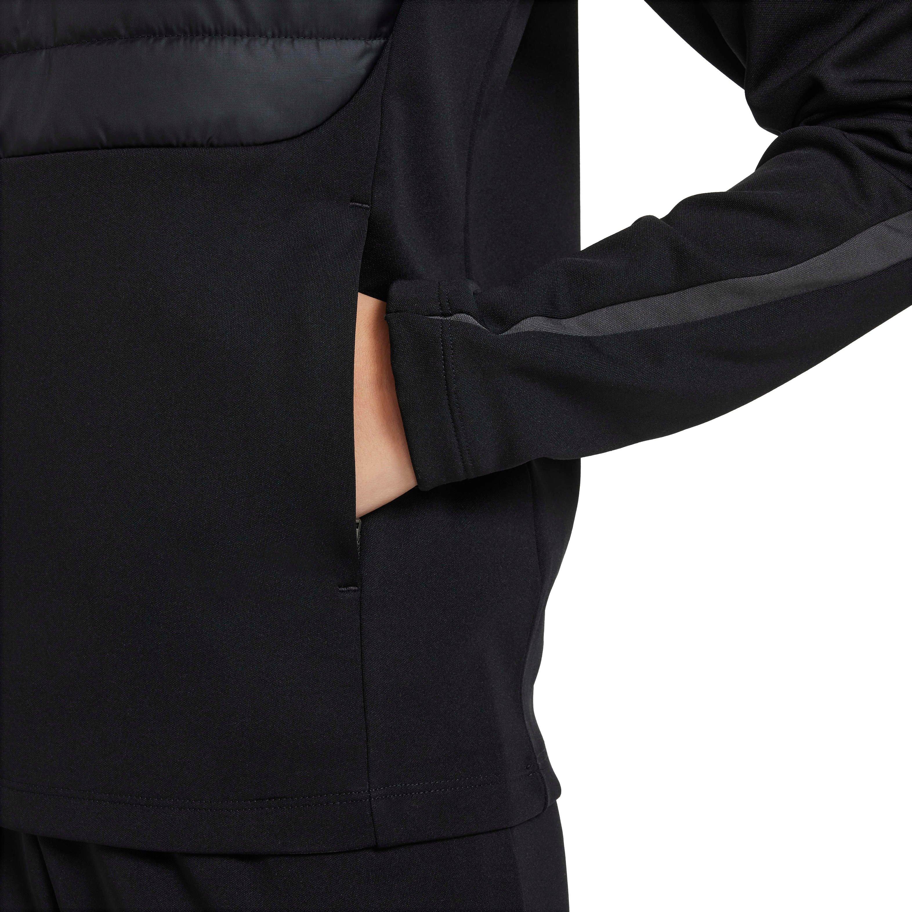 Nike Big Kids' Therma-FIT Academy Soccer Drill Top - BLACK Thumbnail View 5