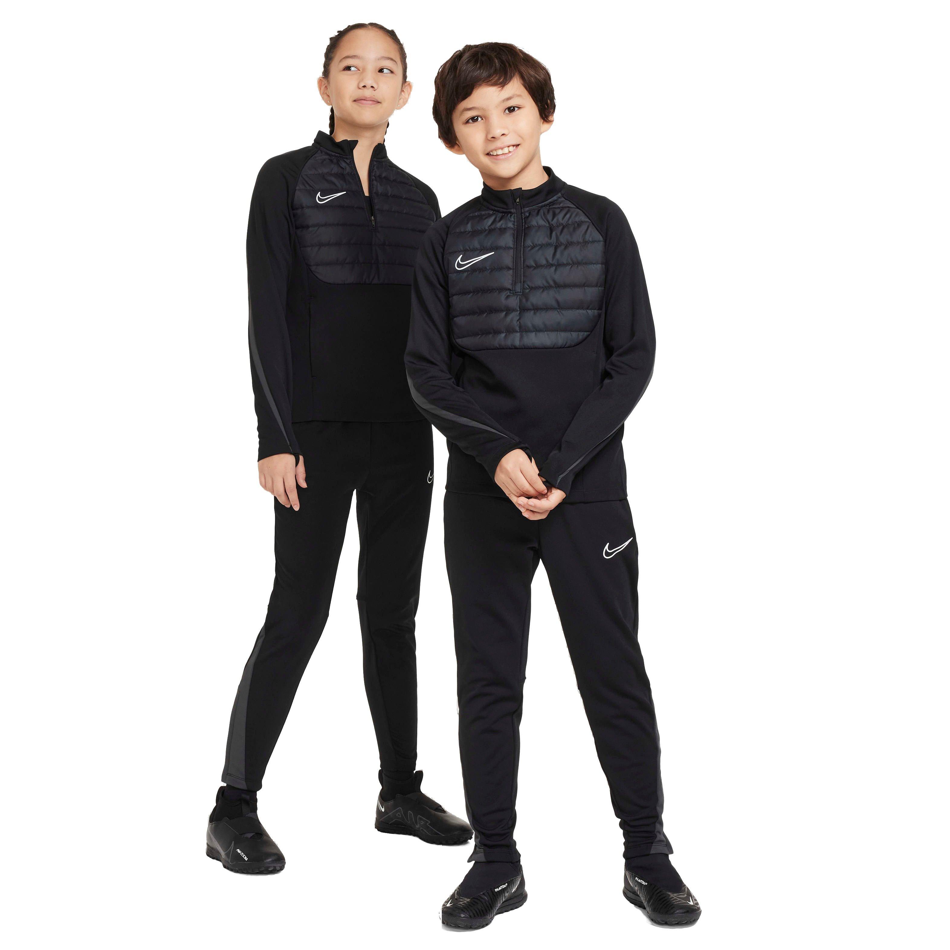 Nike Big Kids' Therma-FIT Academy Soccer Drill Top - BLACK Thumbnail View 6