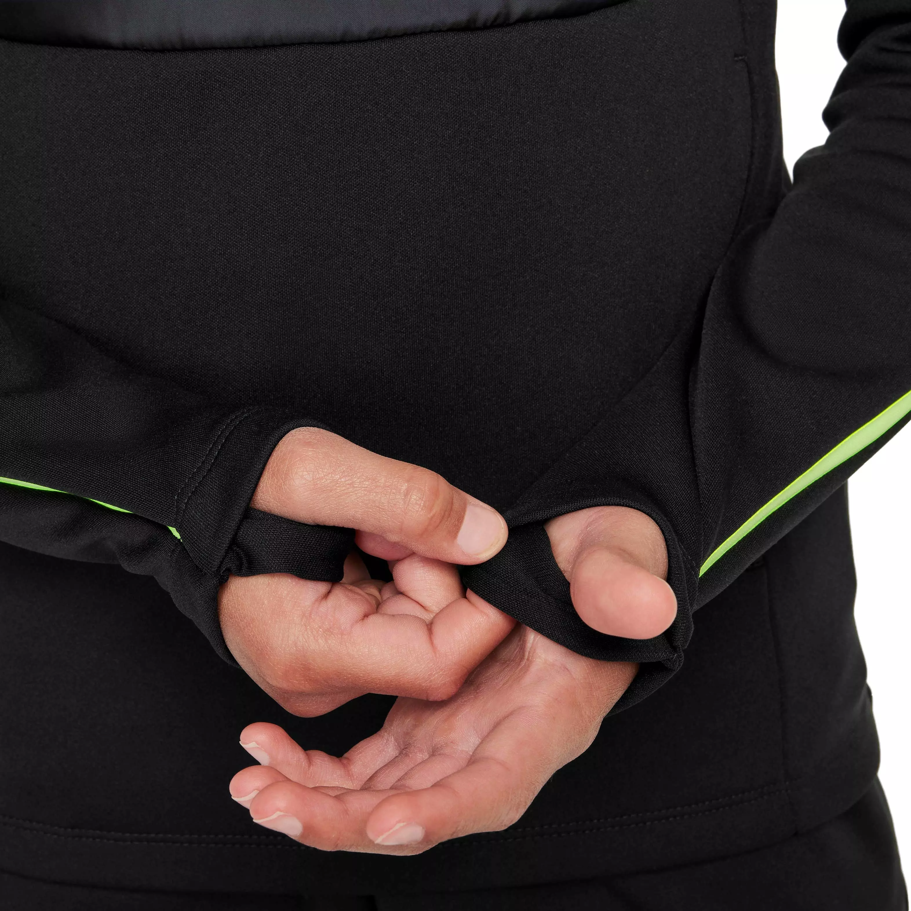 Nike Big Kids' Therma-FIT Academy Soccer Drill Top - BLACK/GREEN