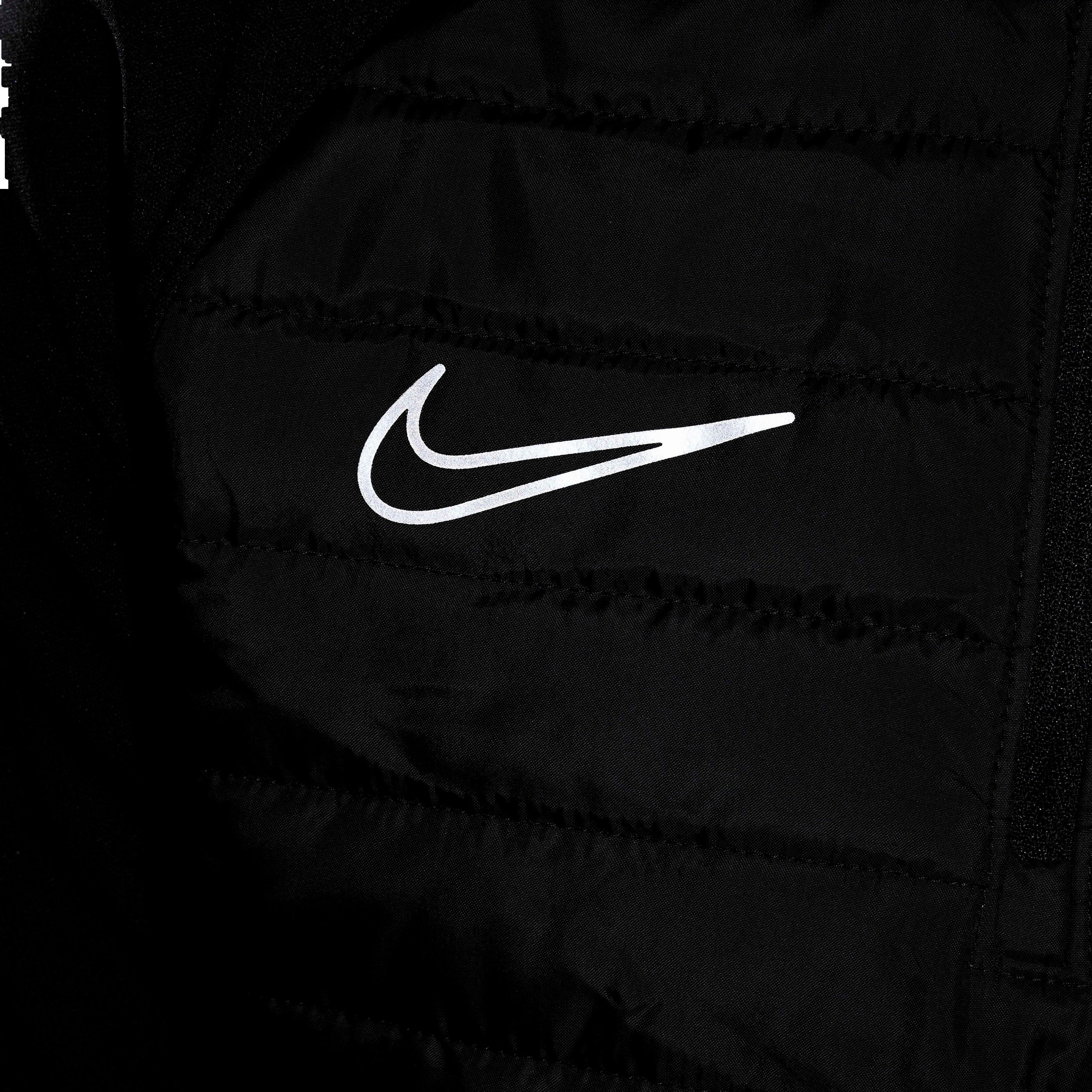 Nike Big Kids' Therma-FIT Academy Soccer Drill Top - BLACK/GREEN Thumbnail View 7