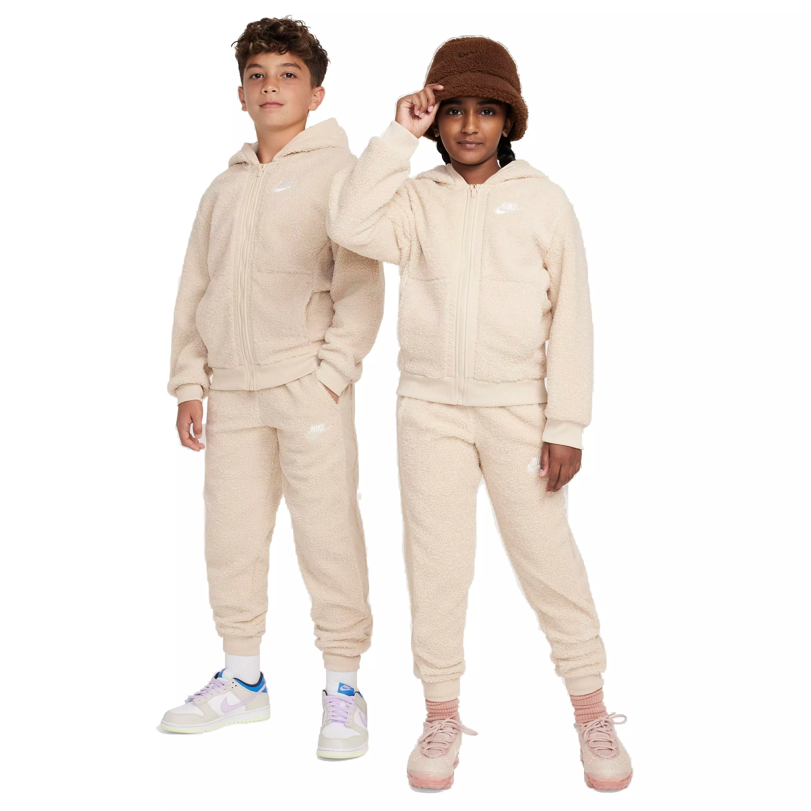 Nike Big Kids' Sportswear Club Fleece Winterized Pants - WHITE