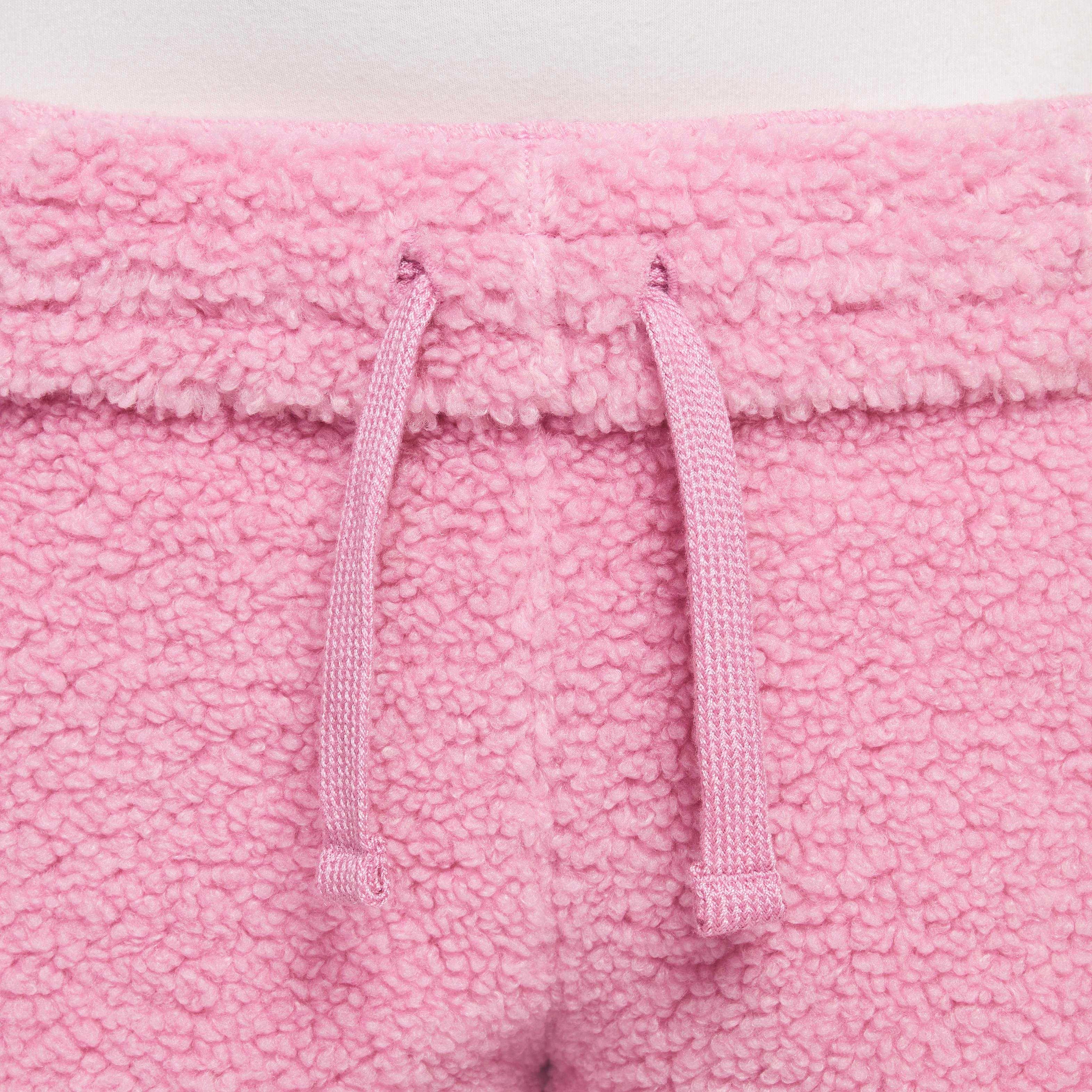 Nike Big Kids' Sportswear Club Fleece Winterized Pants - PINK/WHITE Thumbnail View 3