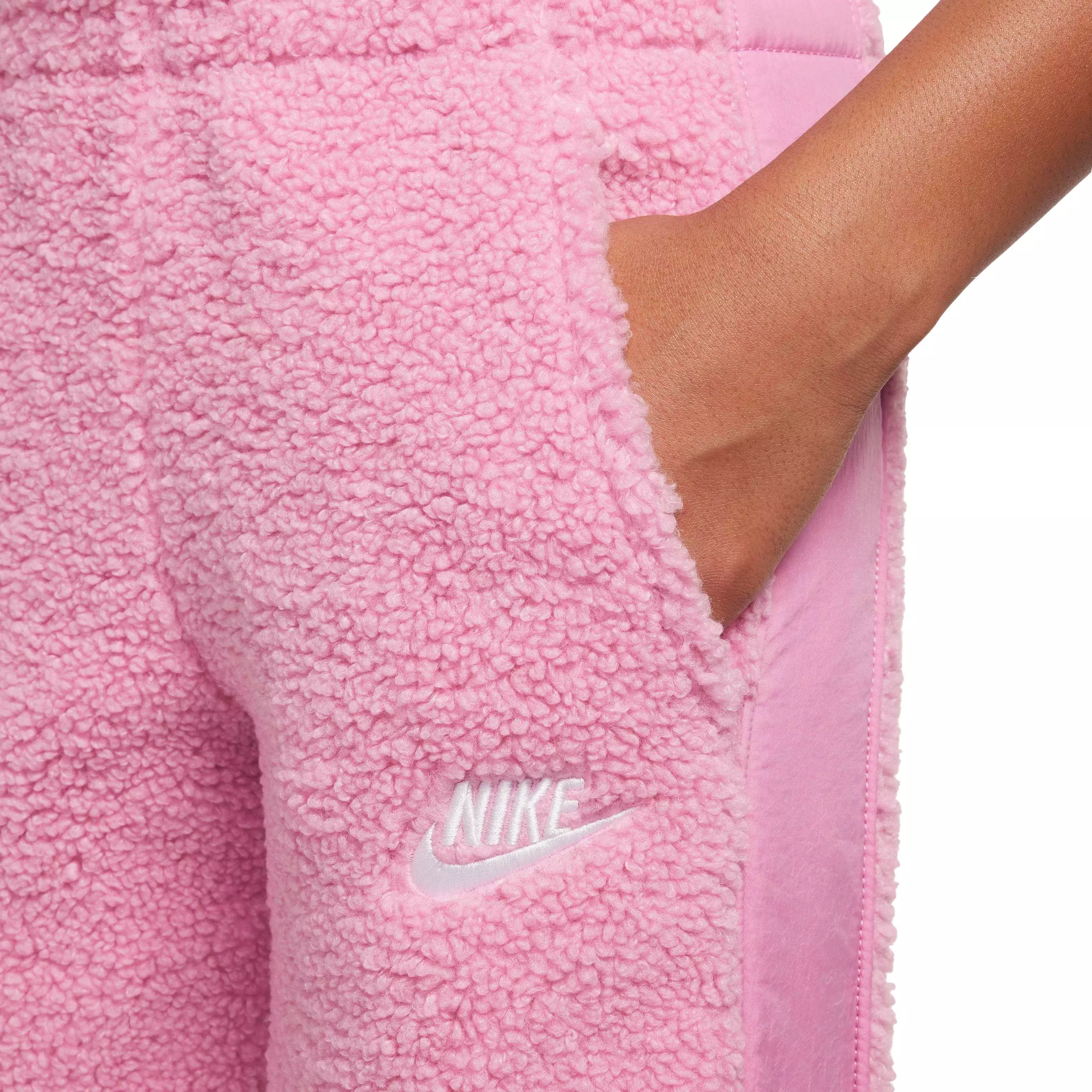 Nike Big Kids' Sportswear Club Fleece Winterized Pants - PINK/WHITE