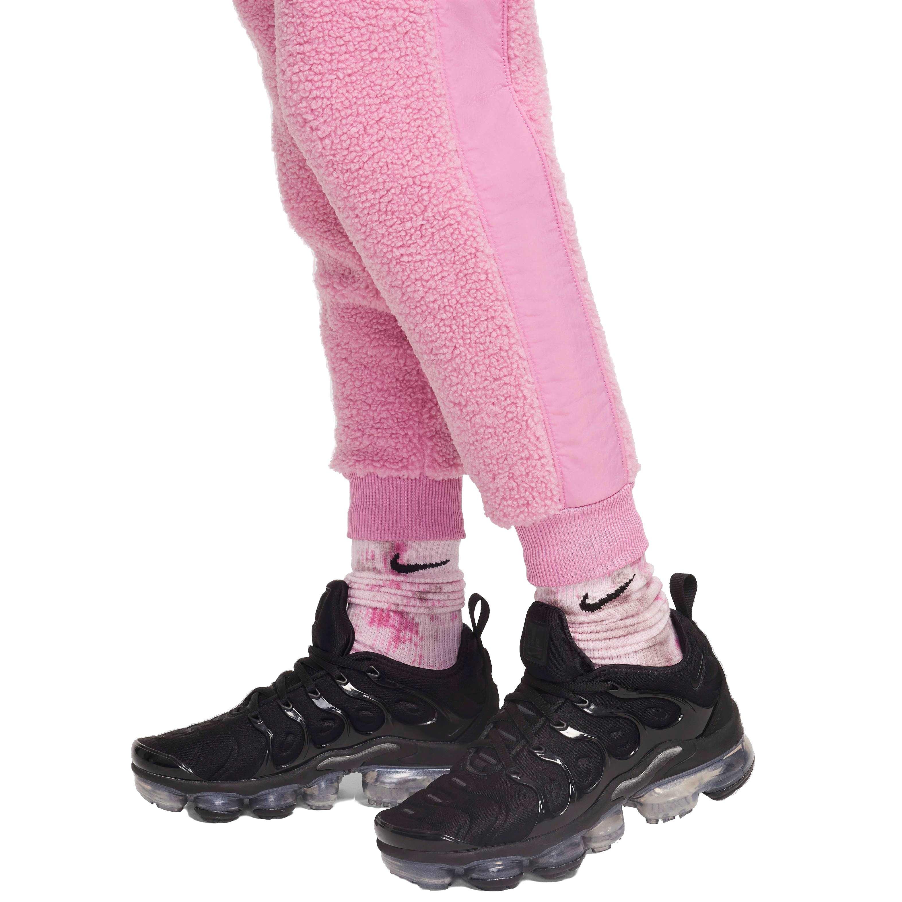 Nike Big Kids' Sportswear Club Fleece Winterized Pants - PINK/WHITE Thumbnail View 5