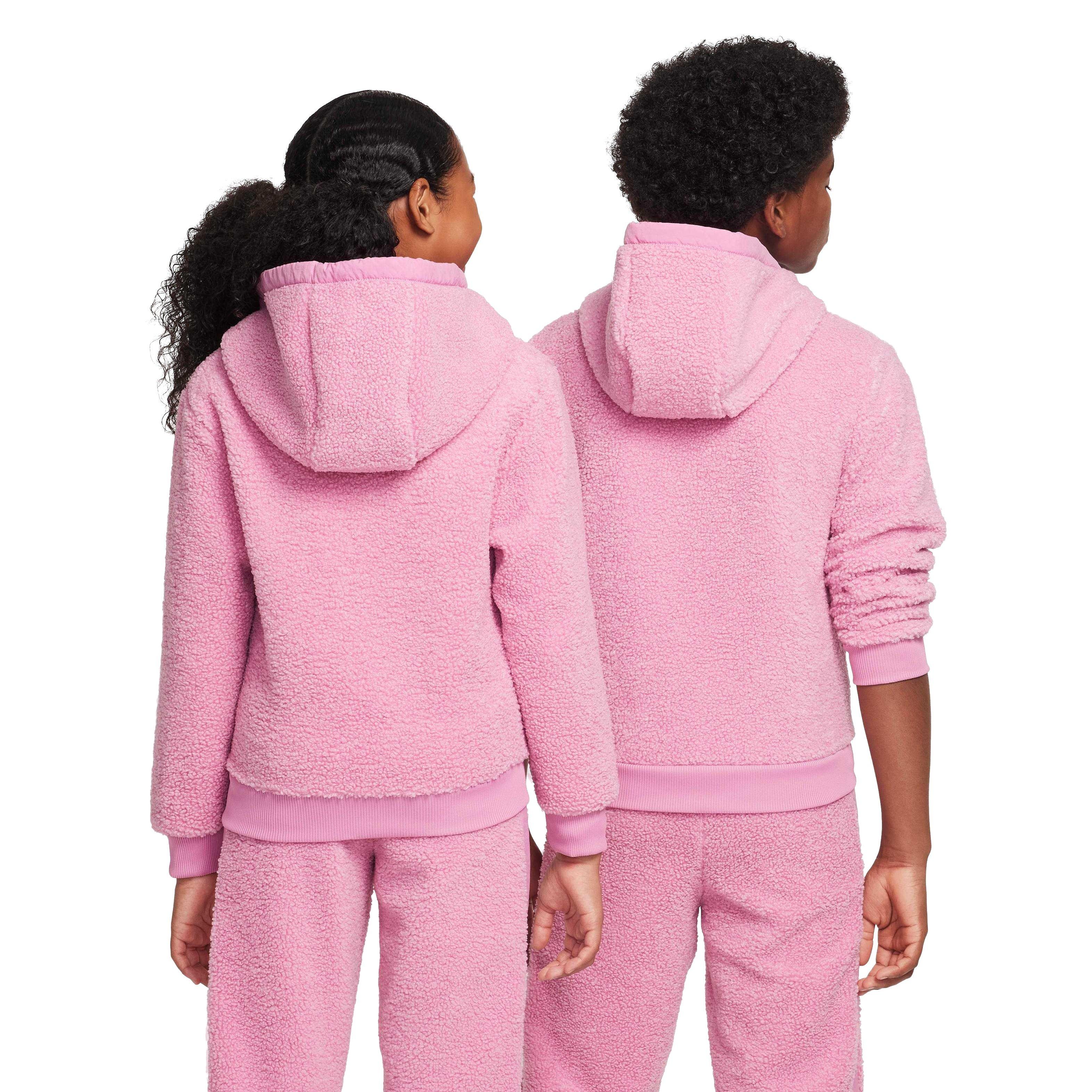 Nike Big Kids' Sportwear Club Fleece Full-Zip Winterized Jacket - PINK/WHITE Thumbnail View 2