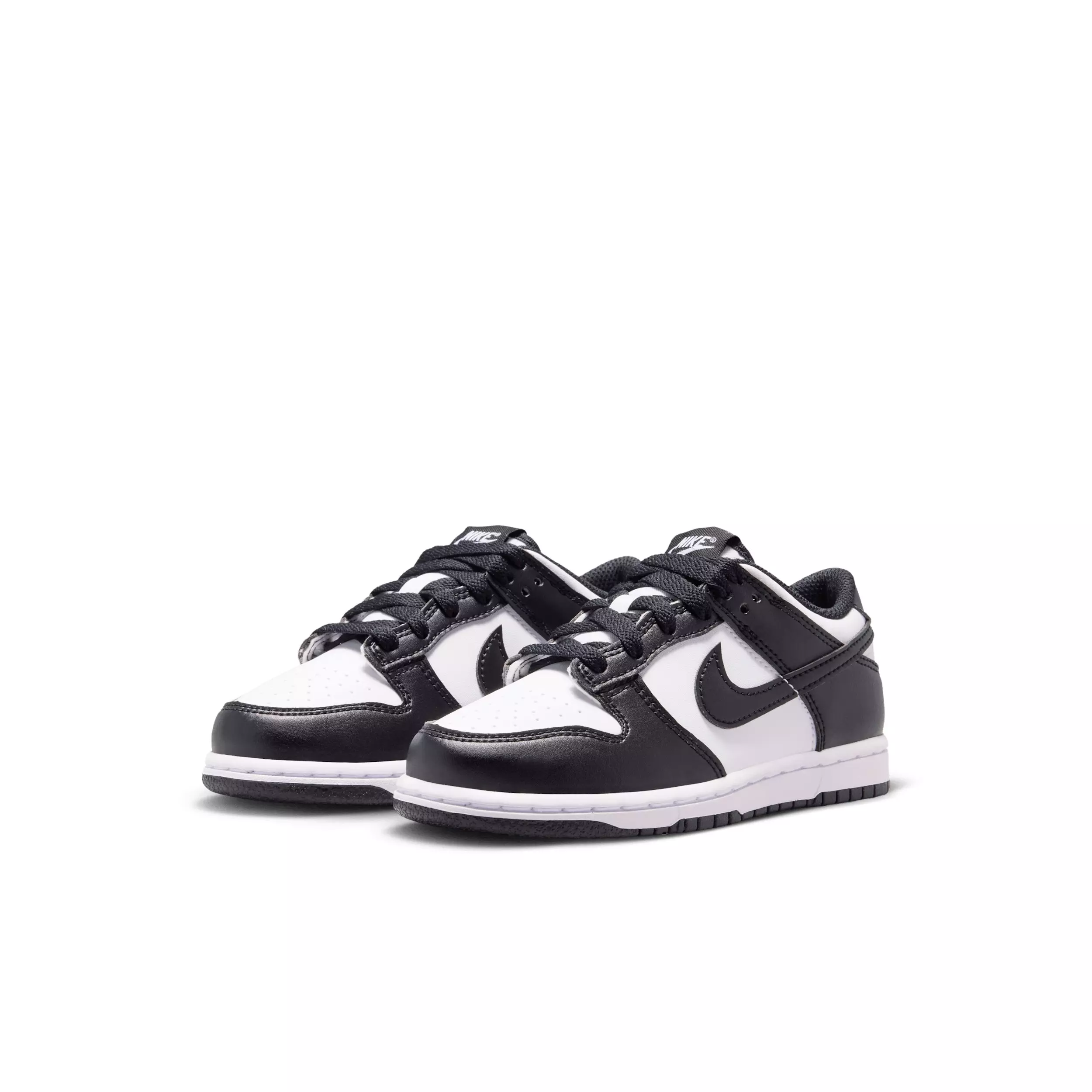 Nike Dunk Low "White/White/Black" Preschool Boys' Shoe - WHITE/WHITE/BLACK