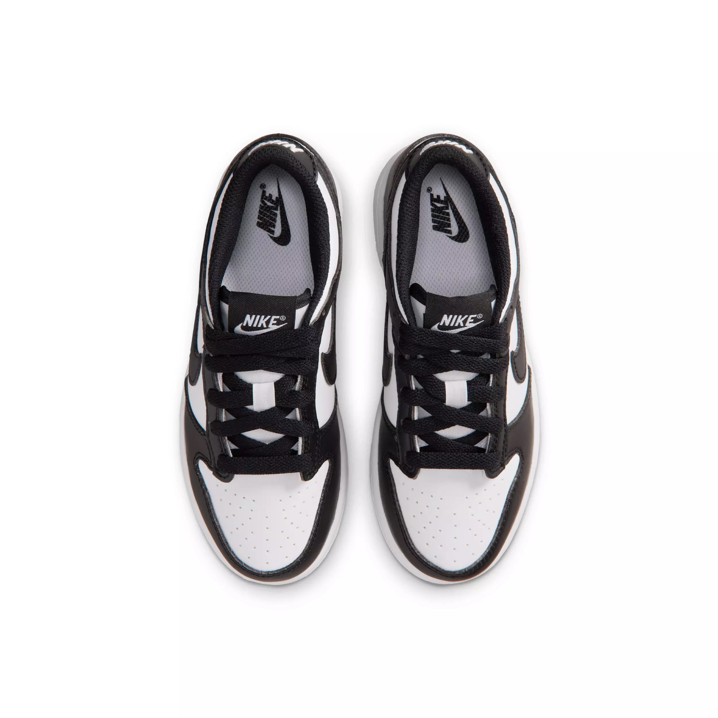 Nike Dunk Low "White/White/Black" Preschool Boys' Shoe - WHITE/WHITE/BLACK