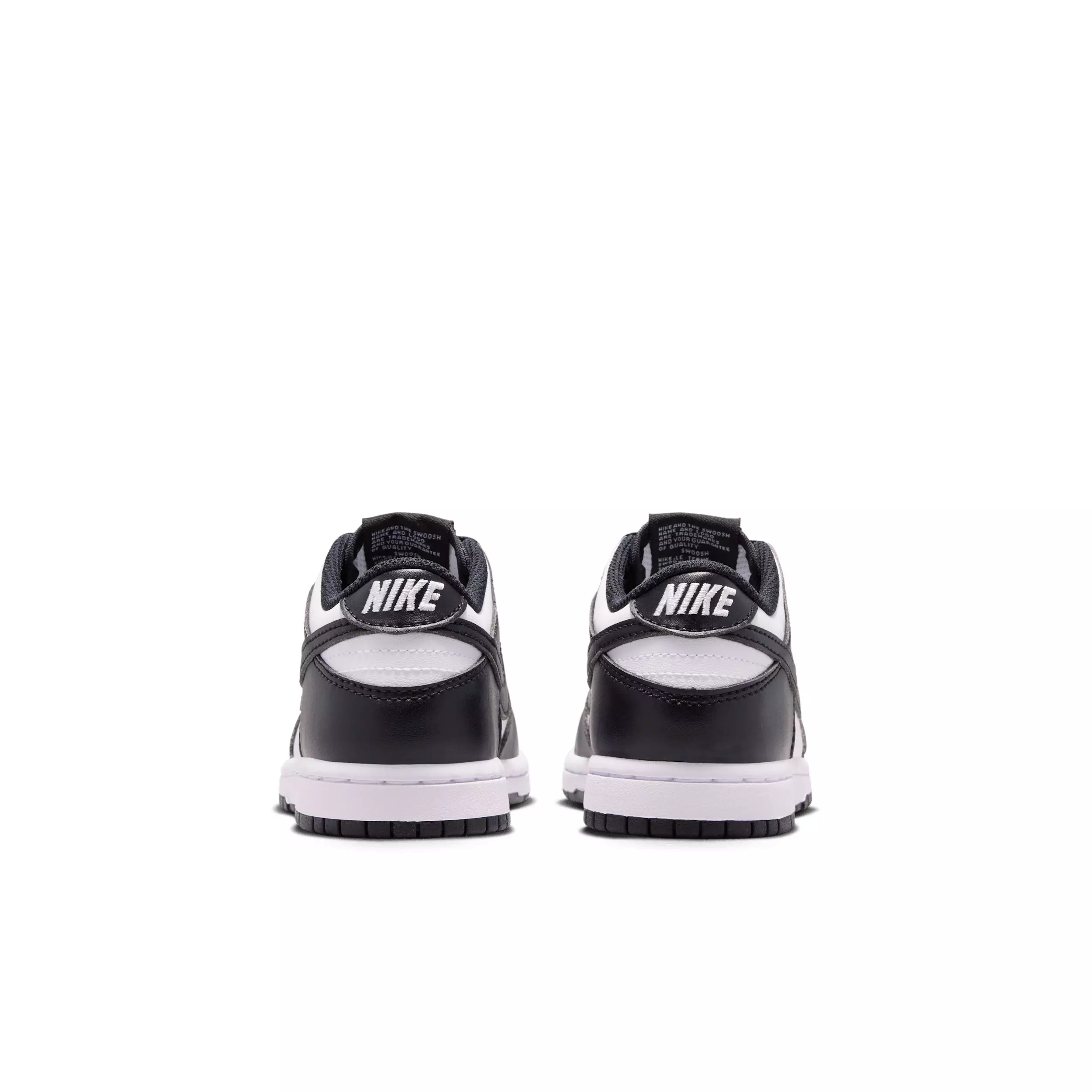 Nike Dunk Low "White/White/Black" Preschool Boys' Shoe - WHITE/WHITE/BLACK