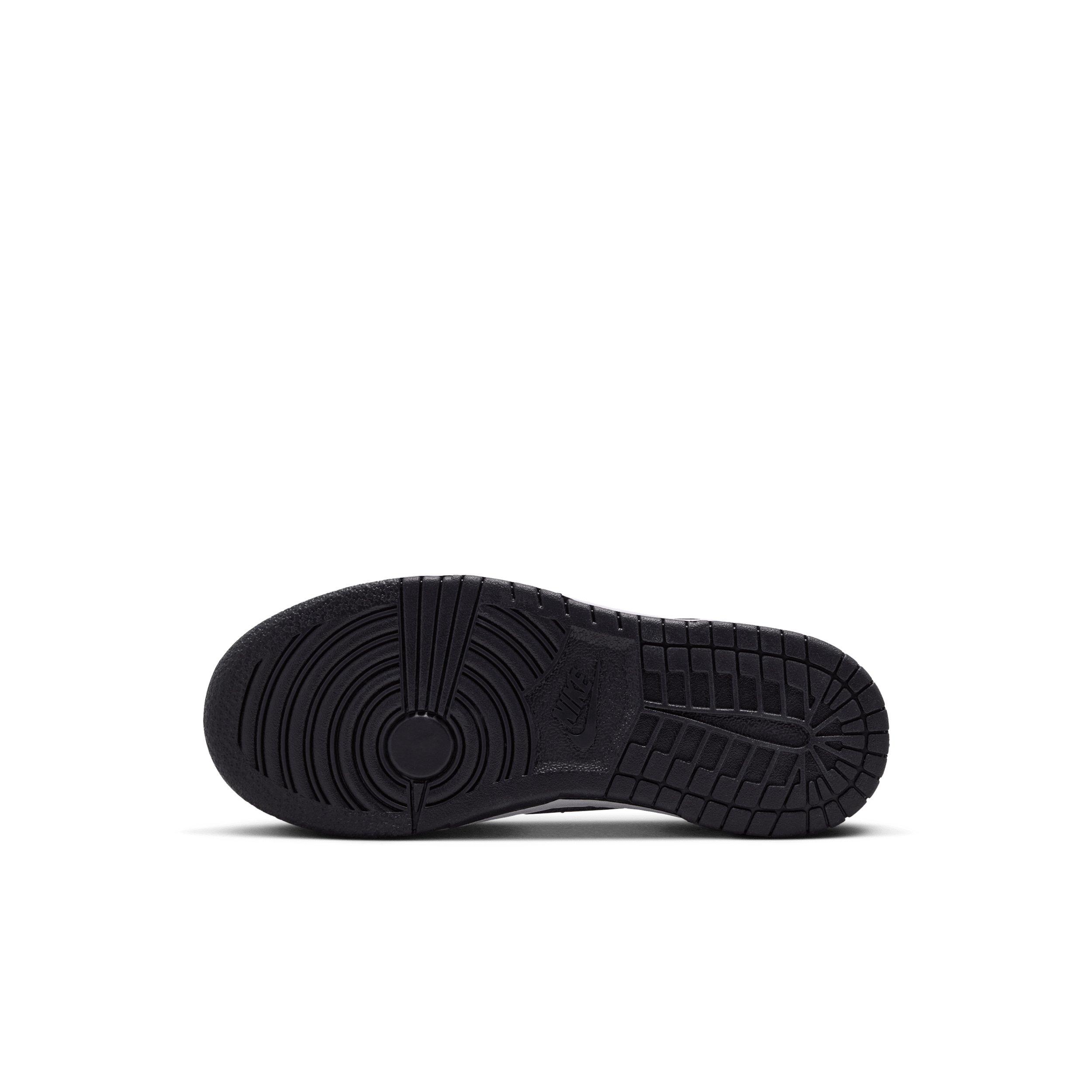 Nike Dunk Low "White/White/Black" Preschool Boys' Shoe - WHITE/WHITE/BLACK Thumbnail View 6