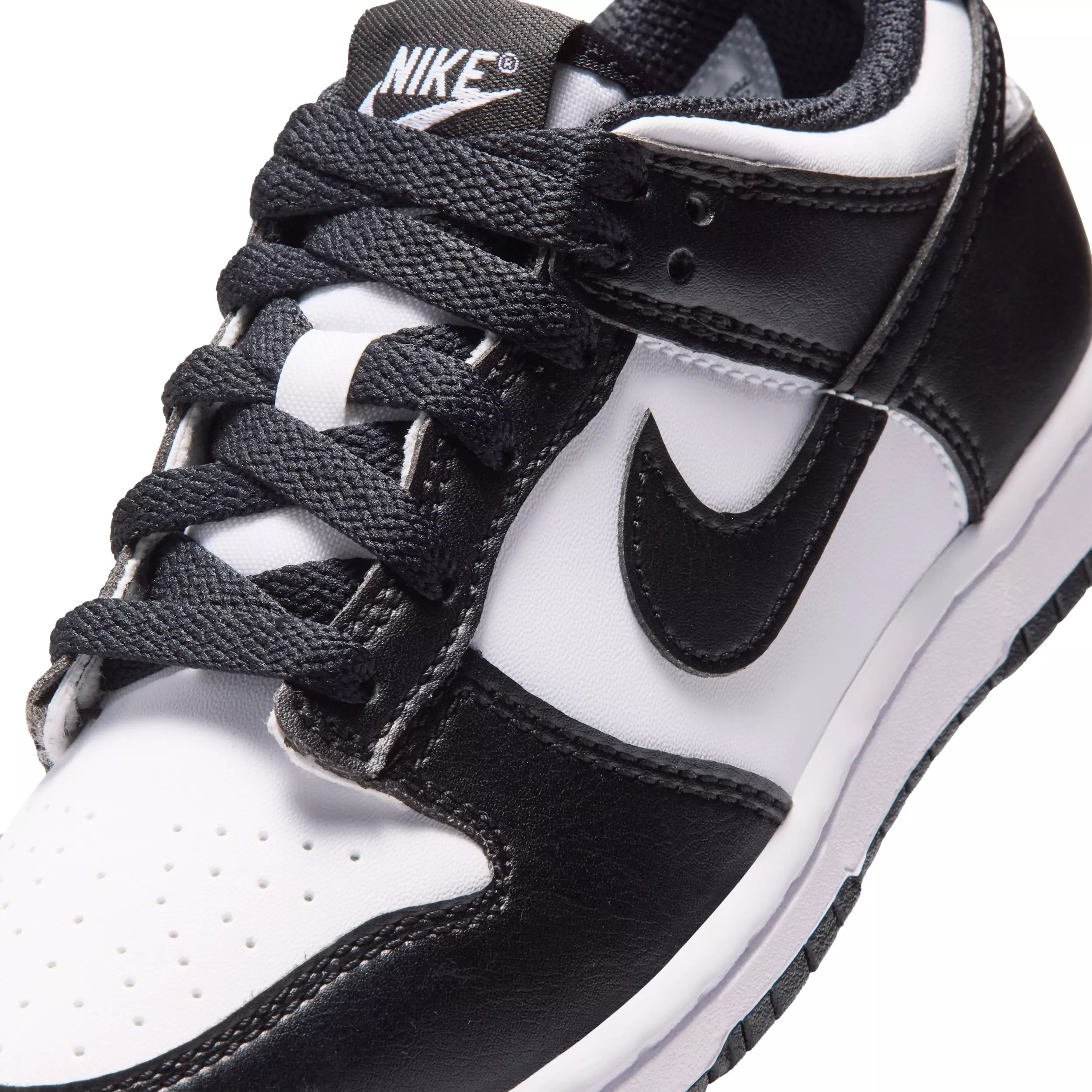 Nike Dunk Low "White/White/Black" Preschool Boys' Shoe - WHITE/WHITE/BLACK