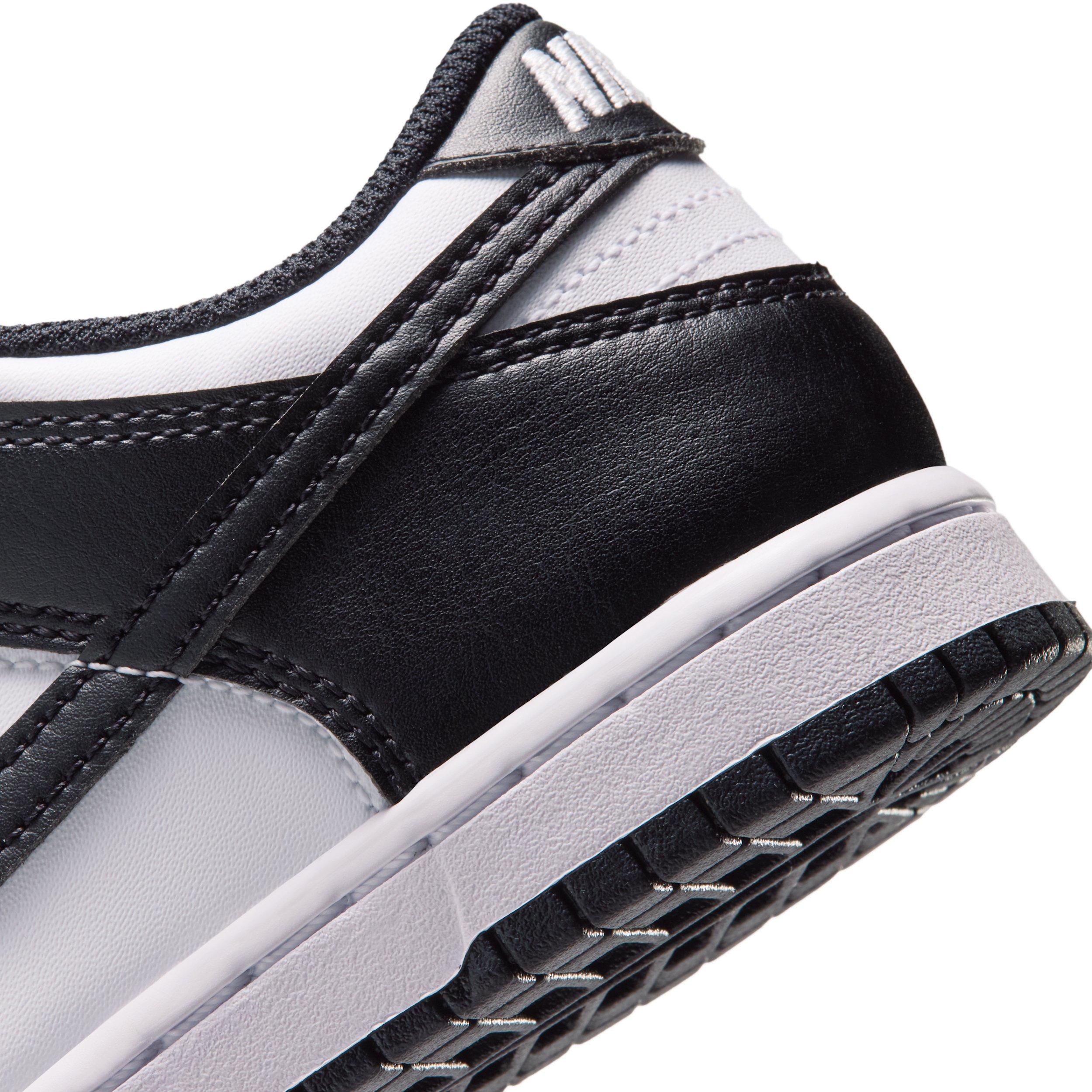 Nike Dunk Low "White/White/Black" Preschool Boys' Shoe - WHITE/WHITE/BLACK Thumbnail View 8