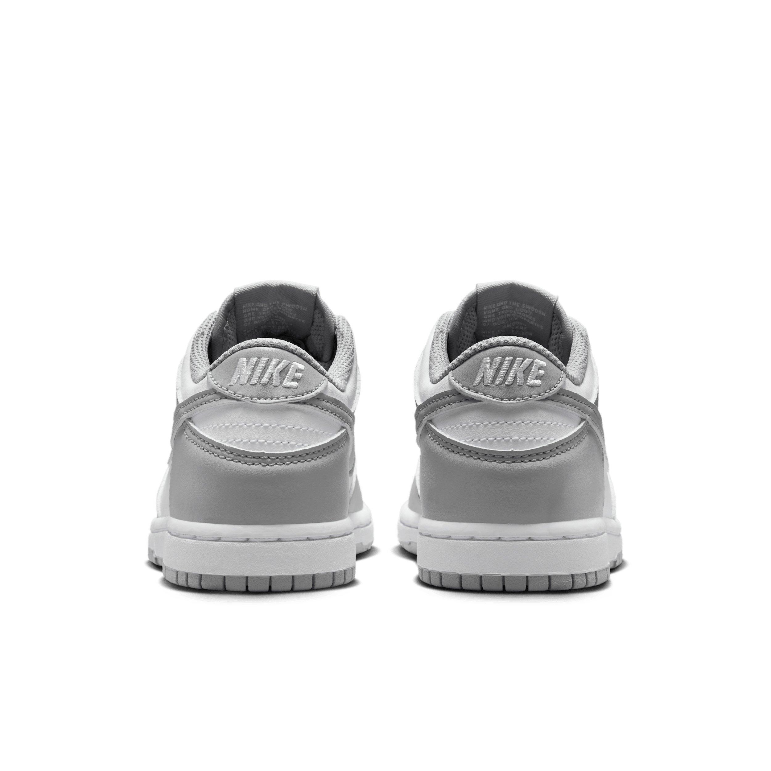Nike Dunk Low Preschool Boys' "White/White/Light Smoke Grey" Shoe