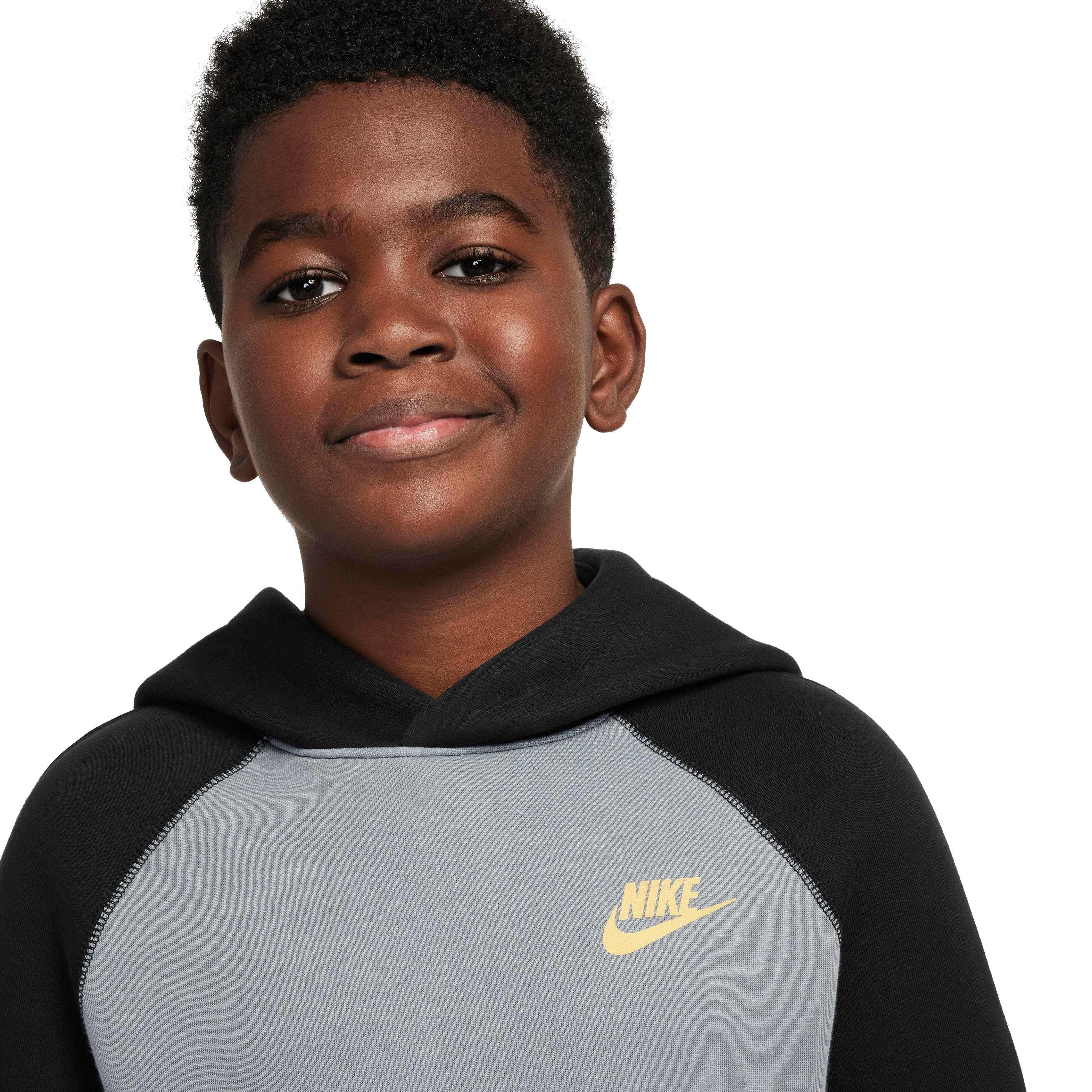 Nike Sportswear Tech Fleece Big Boys'&nbsp; Cool Grey/Black Pullover Hoodie