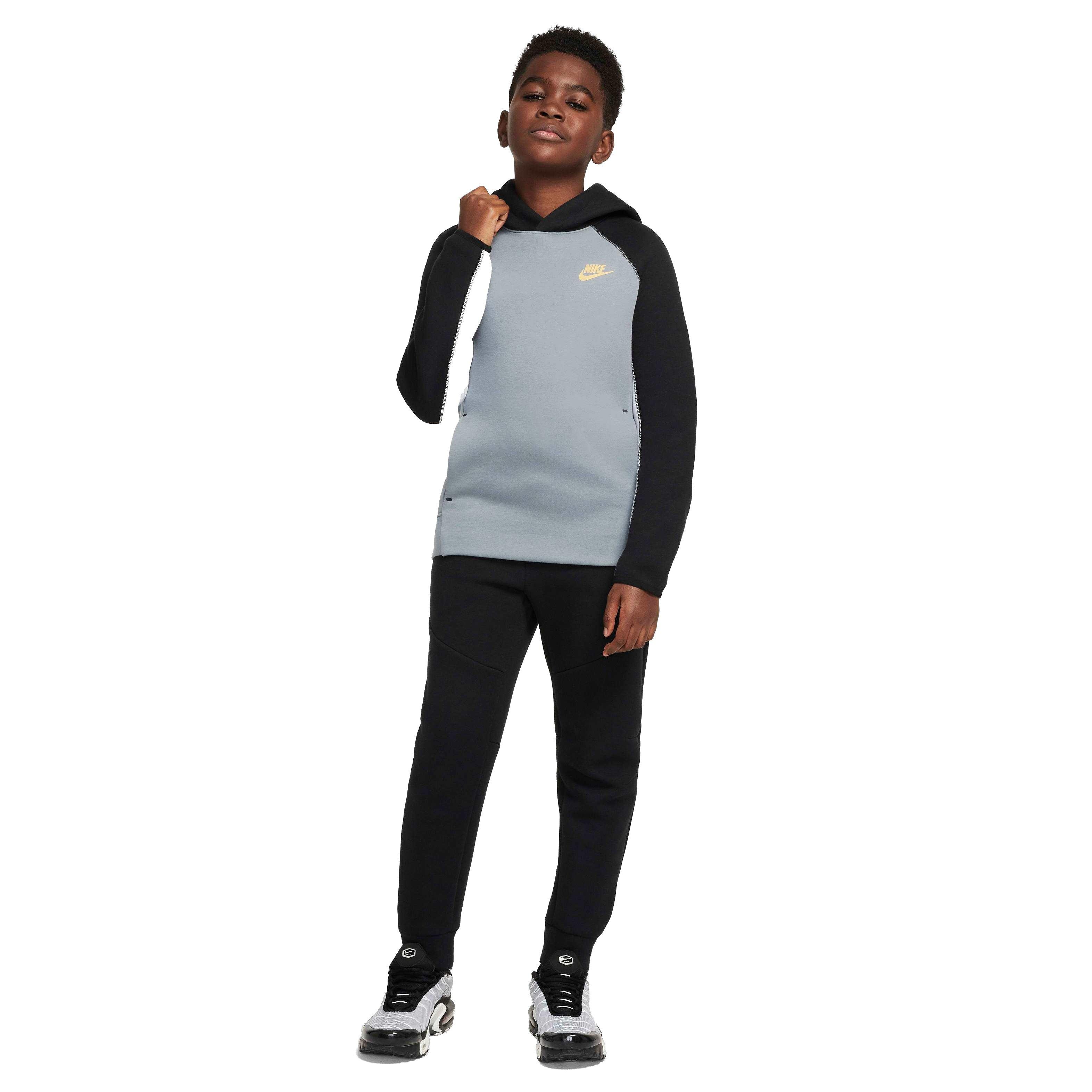 Nike Sportswear Tech Fleece Big Boys'&nbsp; Cool Grey/Black Pullover Hoodie