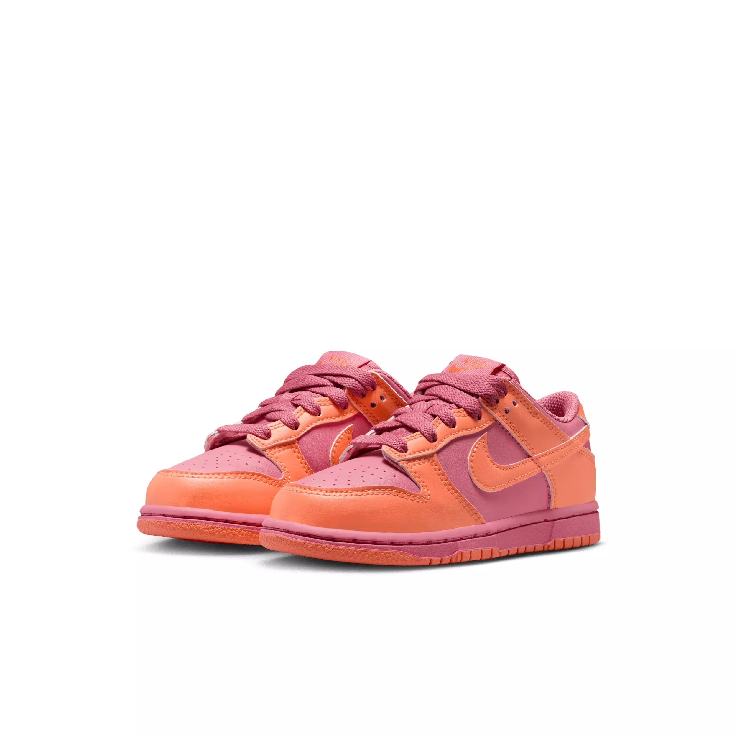 Nike Dunk Low "Peony/Orange Frost/Orange Frost" Preschool Girls' Shoe - PEONY/ORANGE/ORANGE