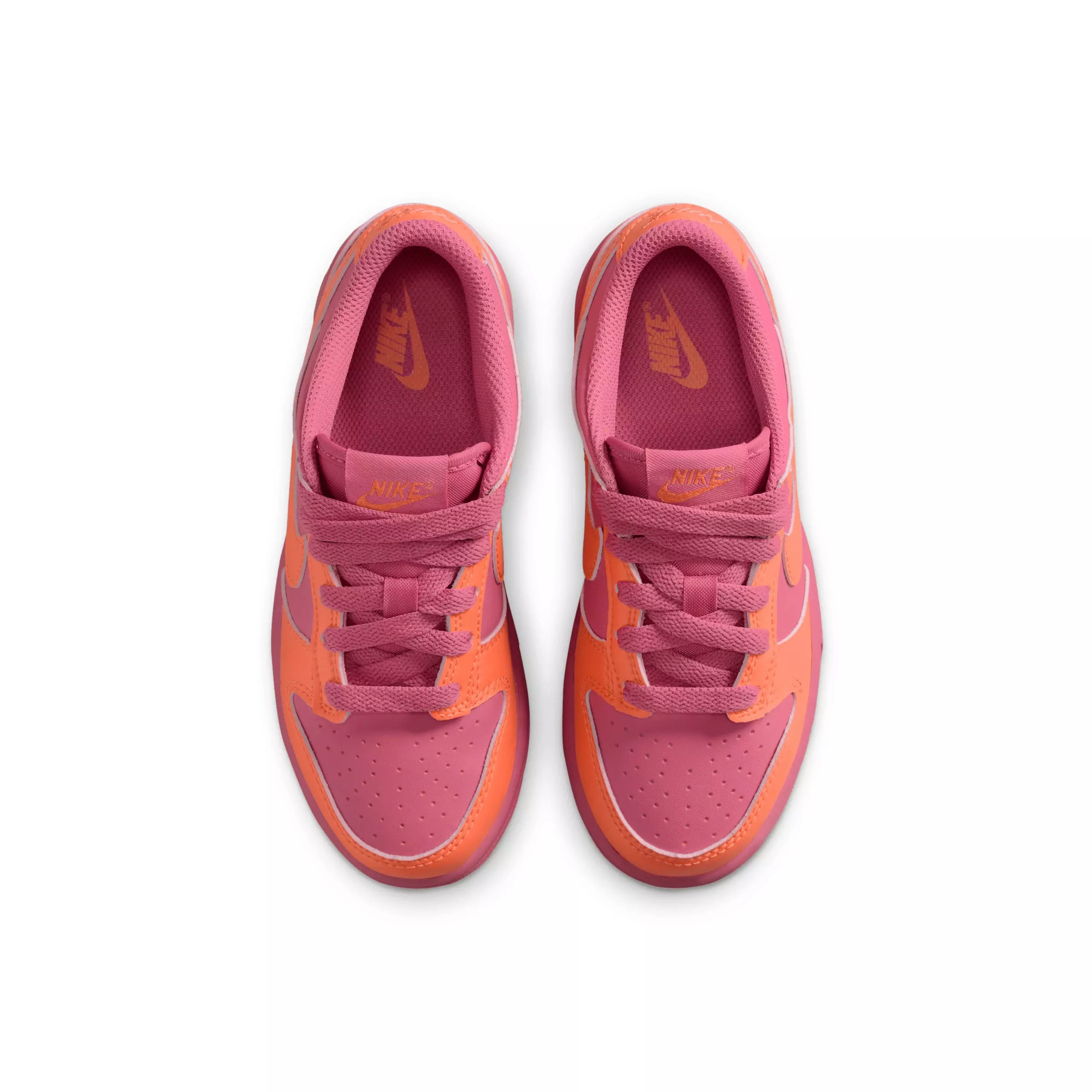 Nike Dunk Low "Peony/Orange Frost/Orange Frost" Preschool Girls' Shoe - PEONY/ORANGE/ORANGE